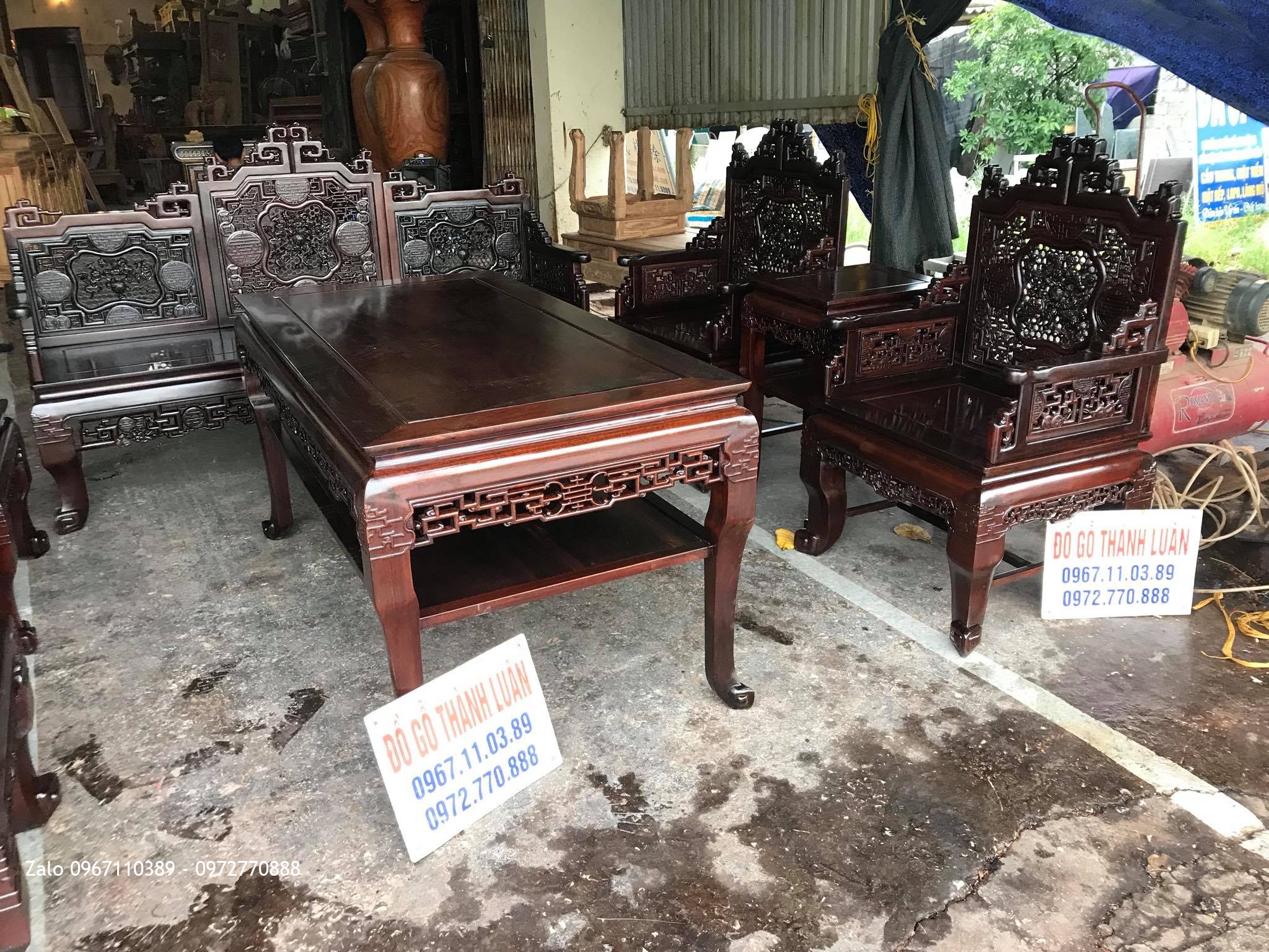 Bộ Trường Kỷ Huế Ngũ Lân 8 Món Gỗ Gụ Vip, Khách Cần Thơ,,