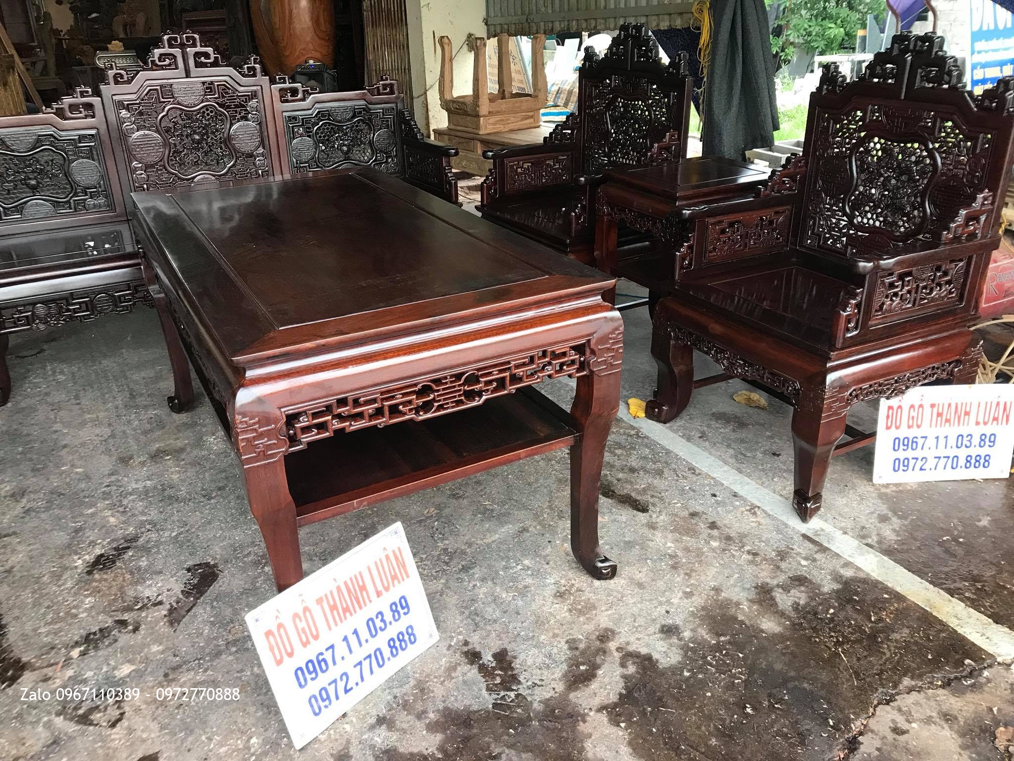 Bộ Trường Kỷ Huế Ngũ Lân 8 Món Gỗ Gụ Vip, Khách Cần Thơ,