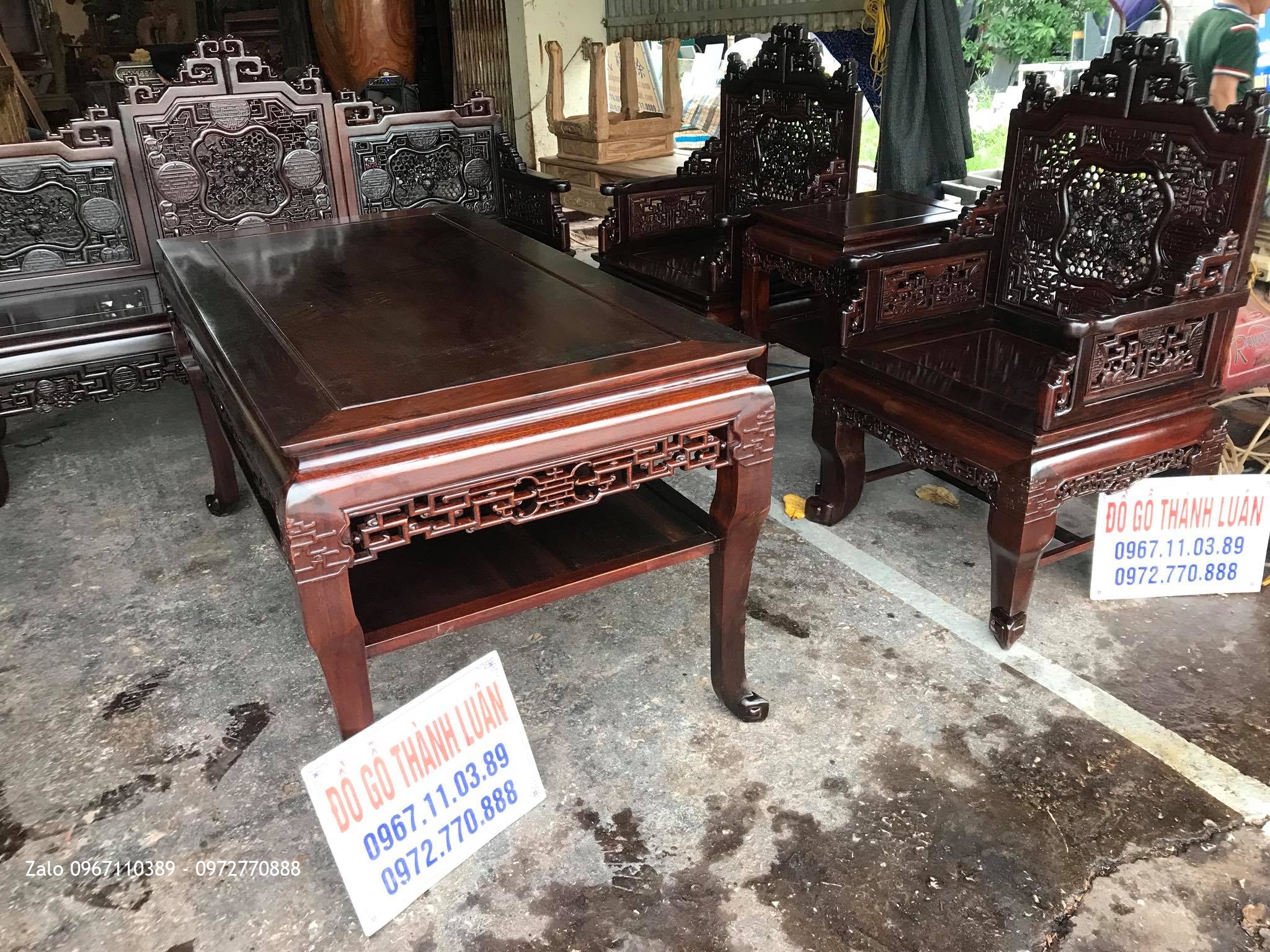 Bộ Trường Kỷ Huế Ngũ Lân 8 Món Gỗ Gụ Vip, Khách Cần Thơ.