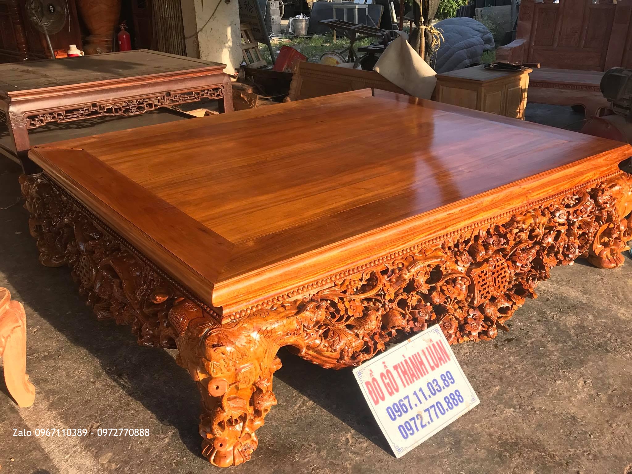 Sập Thập Điểu Quần Mai Tứ Diện Gỗ Gụ,Chú Hải Tp Ninh Bình,
