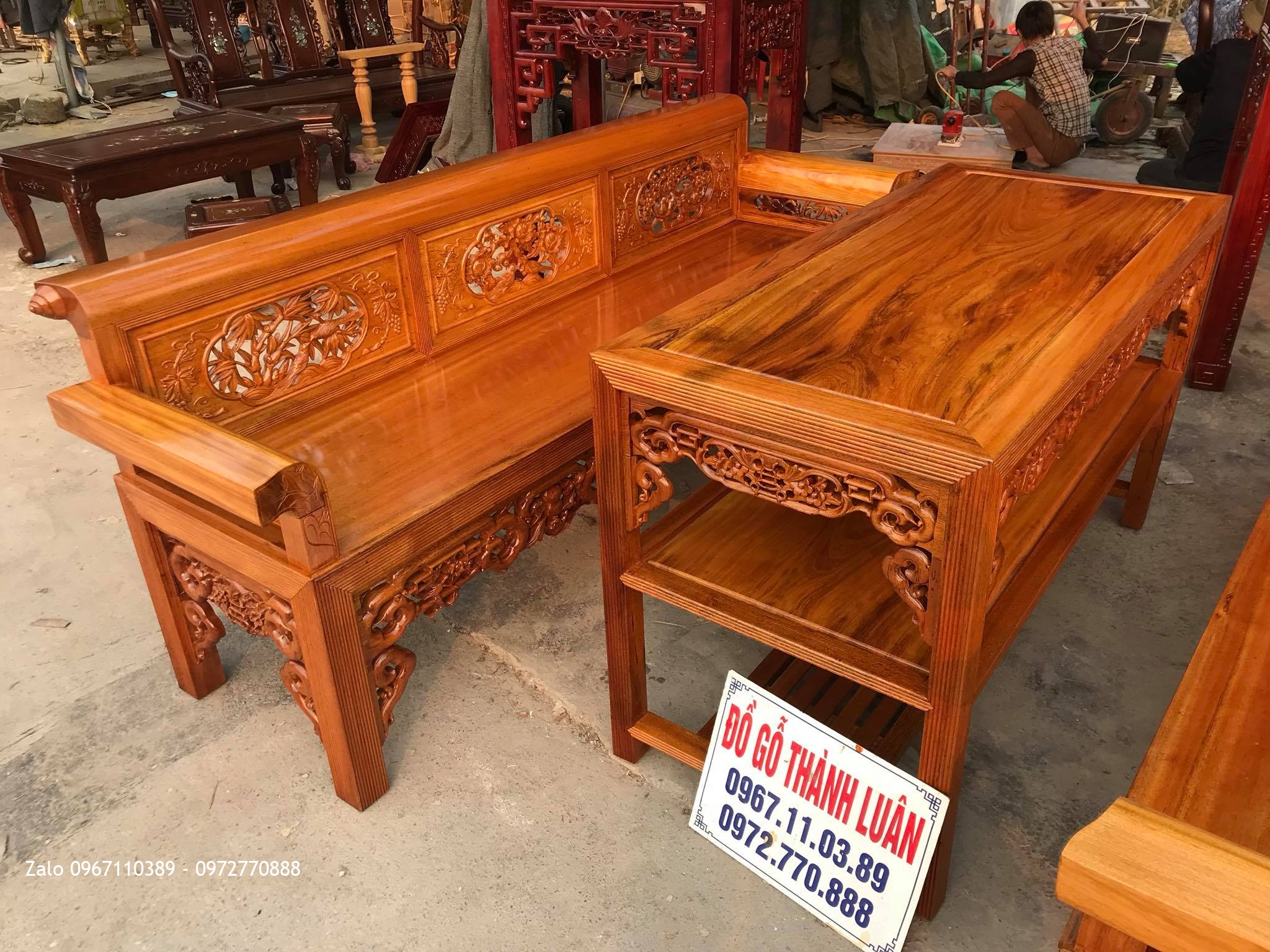 Bộ Trường Kỷ Gỗ Gụ, A Băng Yên Mỹ Hưng Yên