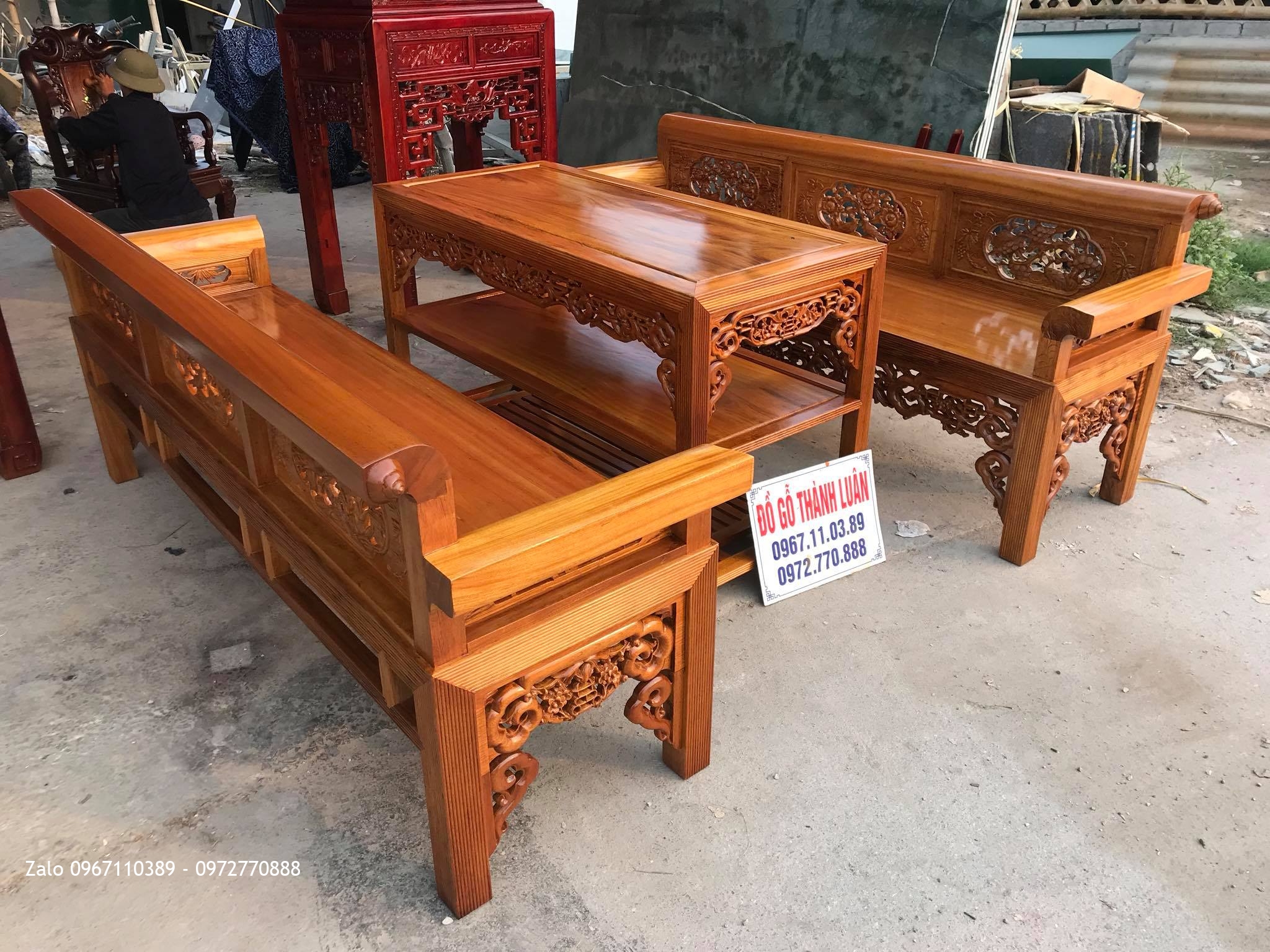 Bộ Trường Kỷ Gỗ Gụ, A Băng Yên Mỹ Hưng Yên.