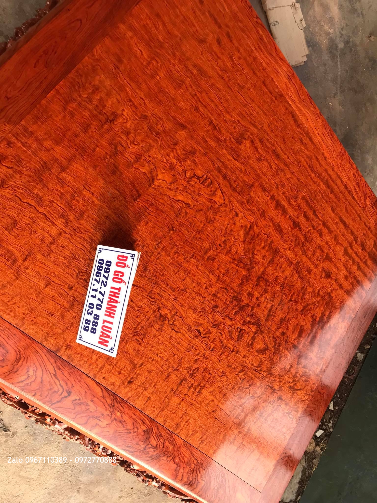 Sập Thập Điểu Quần Mai Gỗ Cẩm Lai, Mặt 1 Lá Vip, Chị Thảo Bình Phước.