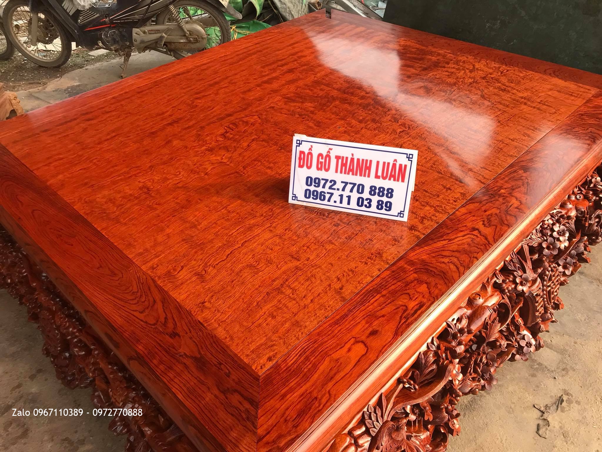 Sập Thập Điểu Quần Mai Gỗ Cẩm Lai, Mặt 1 Lá Vip, Chị Thảo Bình Phước.