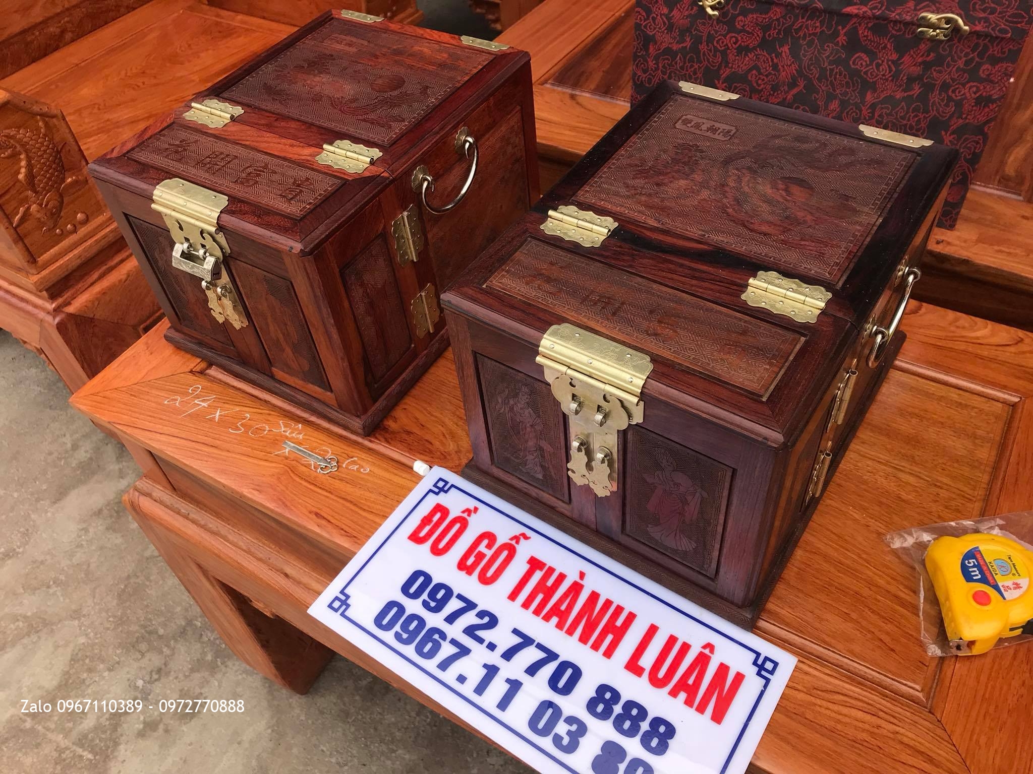 Hộp Đựng Mỹ Phẩm Phẩm,Trang Sức Gỗ Cẩm Lai