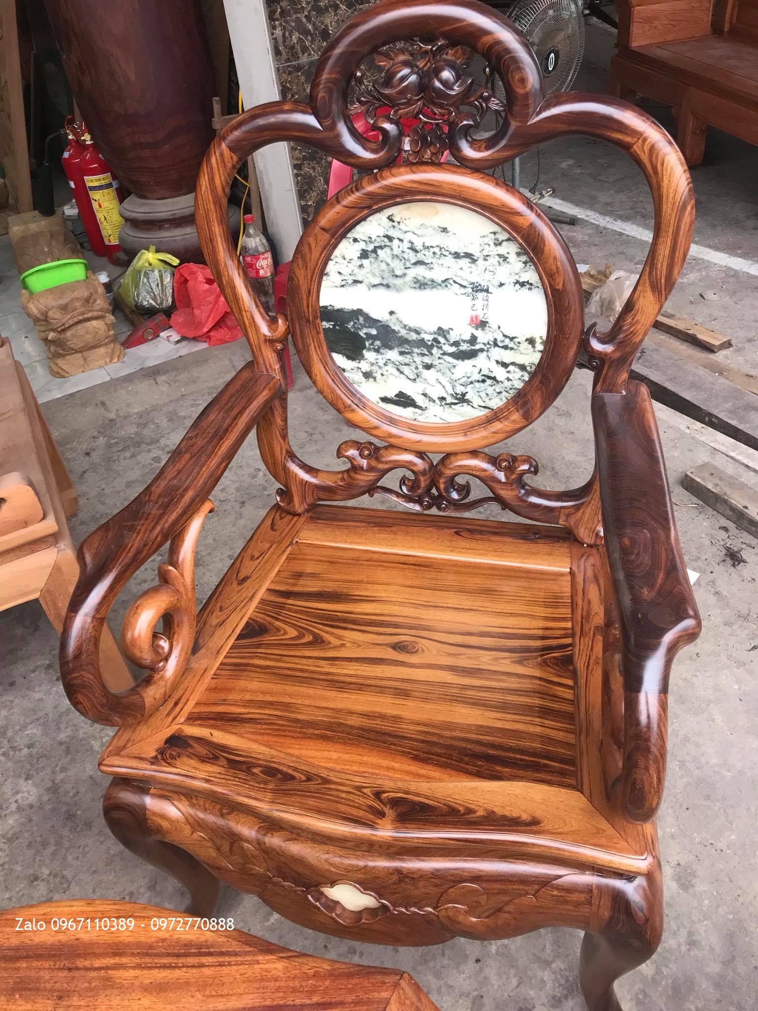 Bộ Bàn Ghế Guột Nho Gỗ Gụ Ta Quảng Bình Vân Víp 7 Món