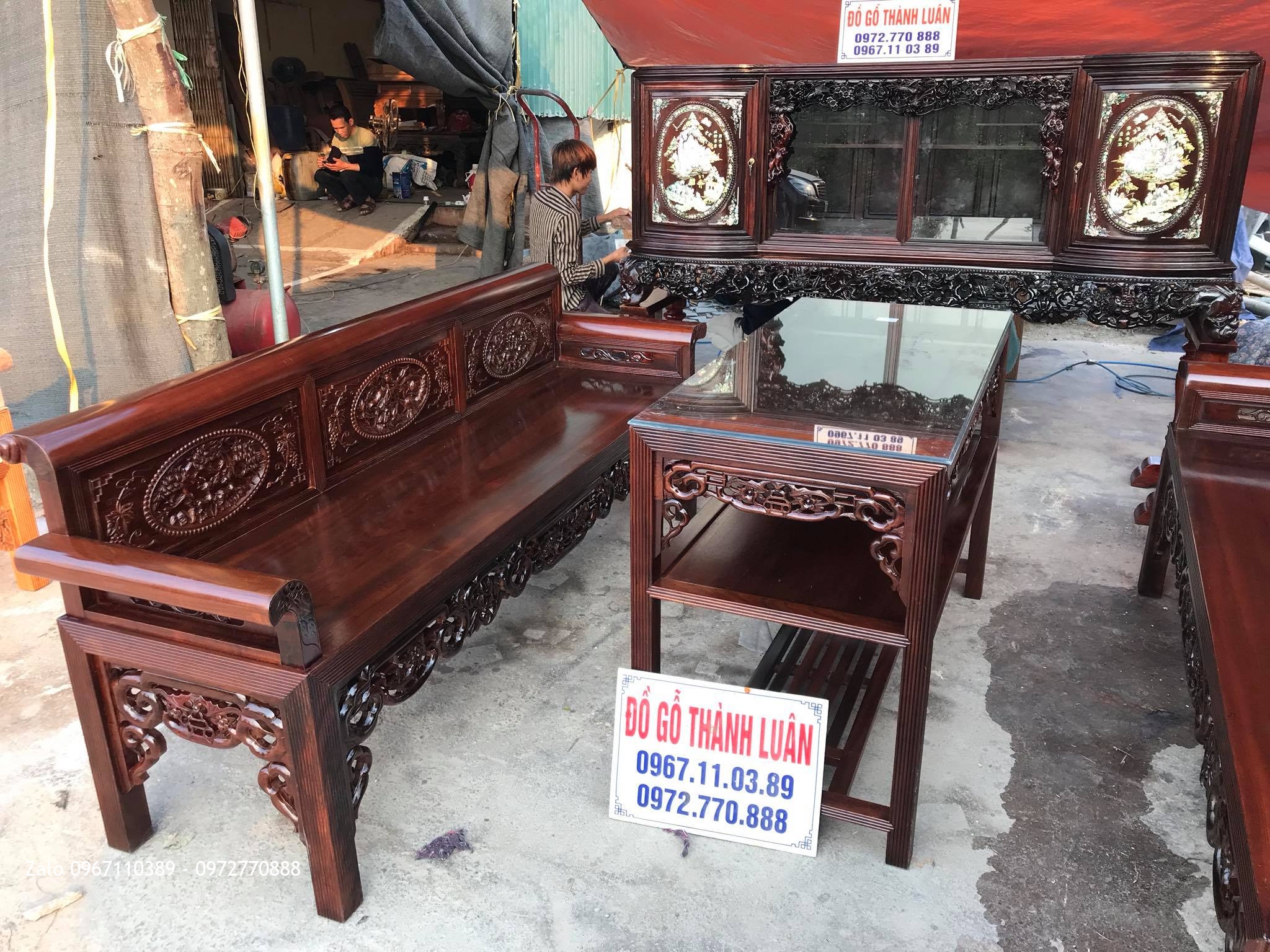 Trường Kỷ Gỗ Gụ - Tủ Chè , A Hoà Mỹ Hào Hưng Yên