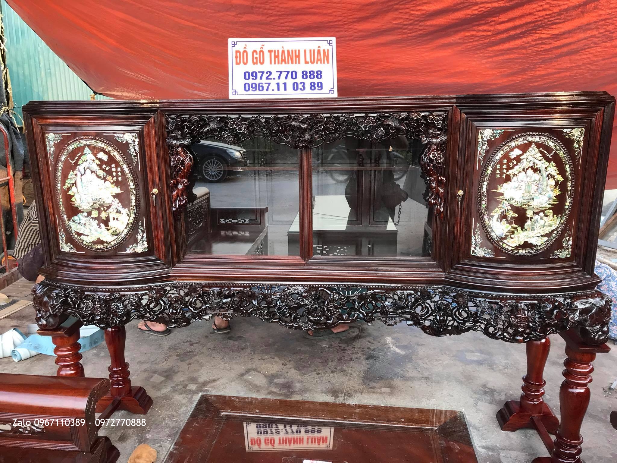 Trường Kỷ Gỗ Gụ - Tủ Chè , A Hoà Mỹ Hào Hưng Yên..