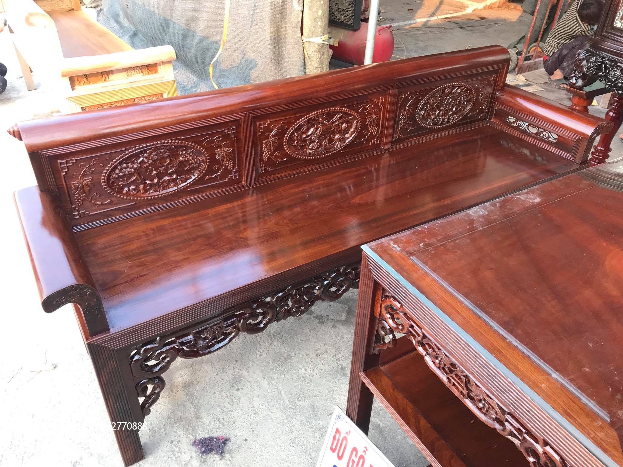 Trường Kỷ Gỗ Gụ - Tủ Chè , A Hoà Mỹ Hào Hưng Yên: