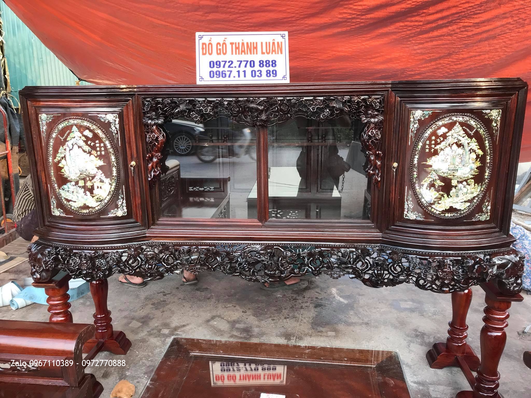 Trường Kỷ Gỗ Gụ - Tủ Chè , A Hoà Mỹ Hào Hưng Yên: