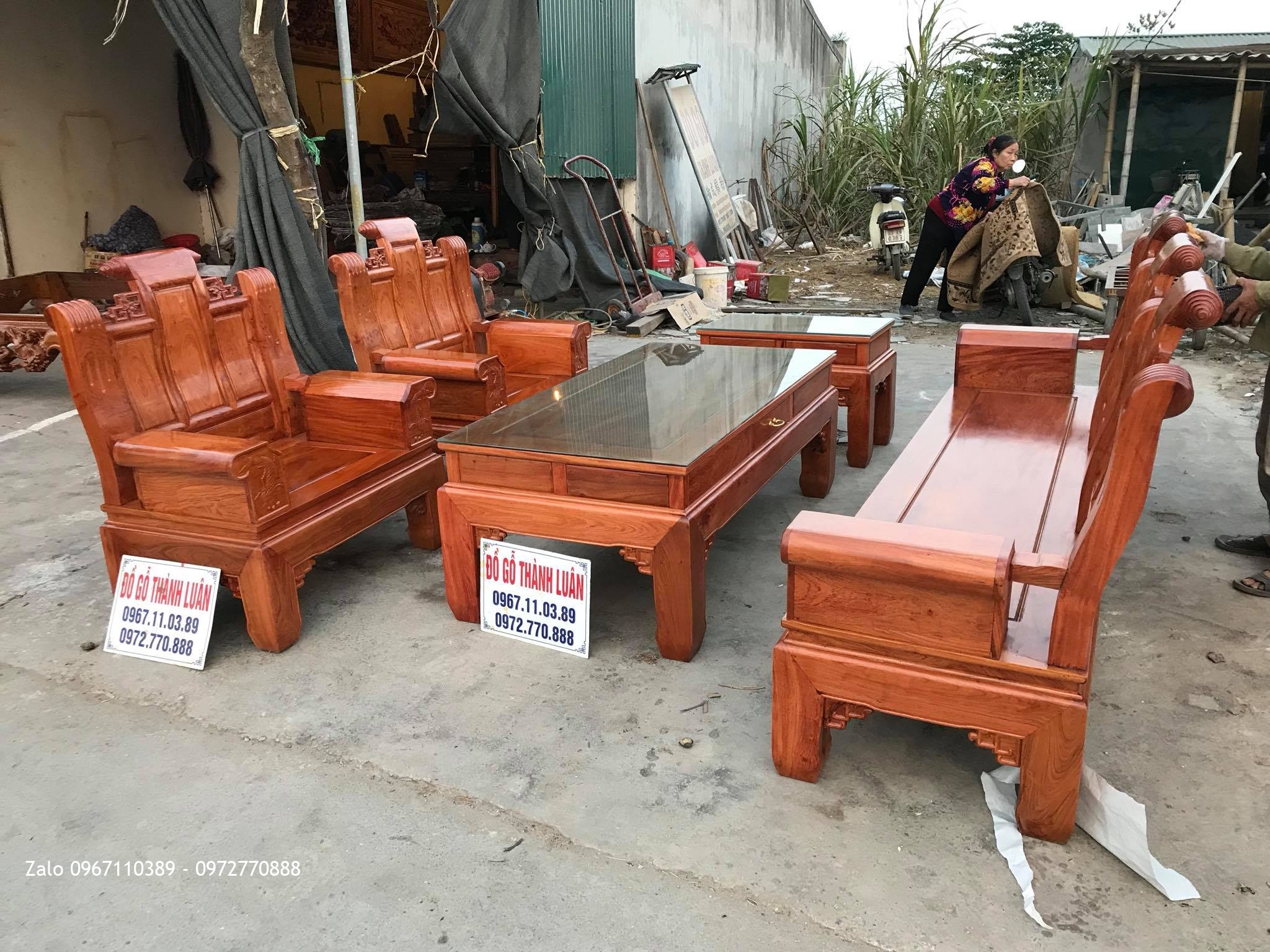 Bộ Ghế Âu Á Hộp Gỗ Hương Đá Nam Phi VÍP, A Hiếu Hải Dương