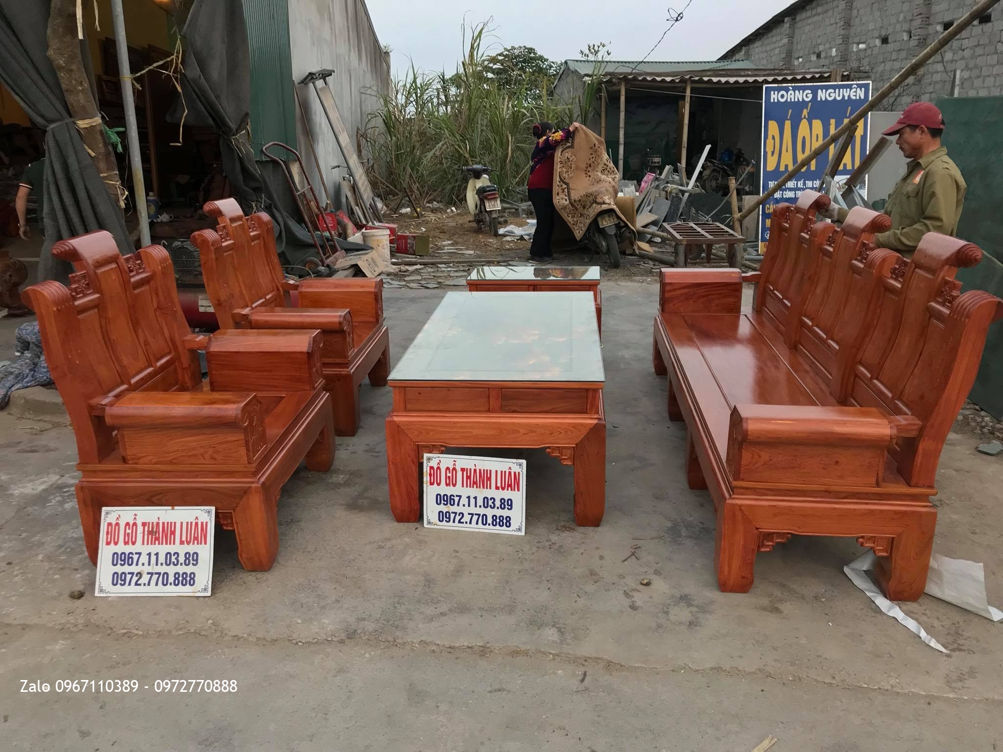 Bộ Ghế Âu Á Hộp Gỗ Hương Đá Nam Phi VÍP, A Hiếu Hải Dương