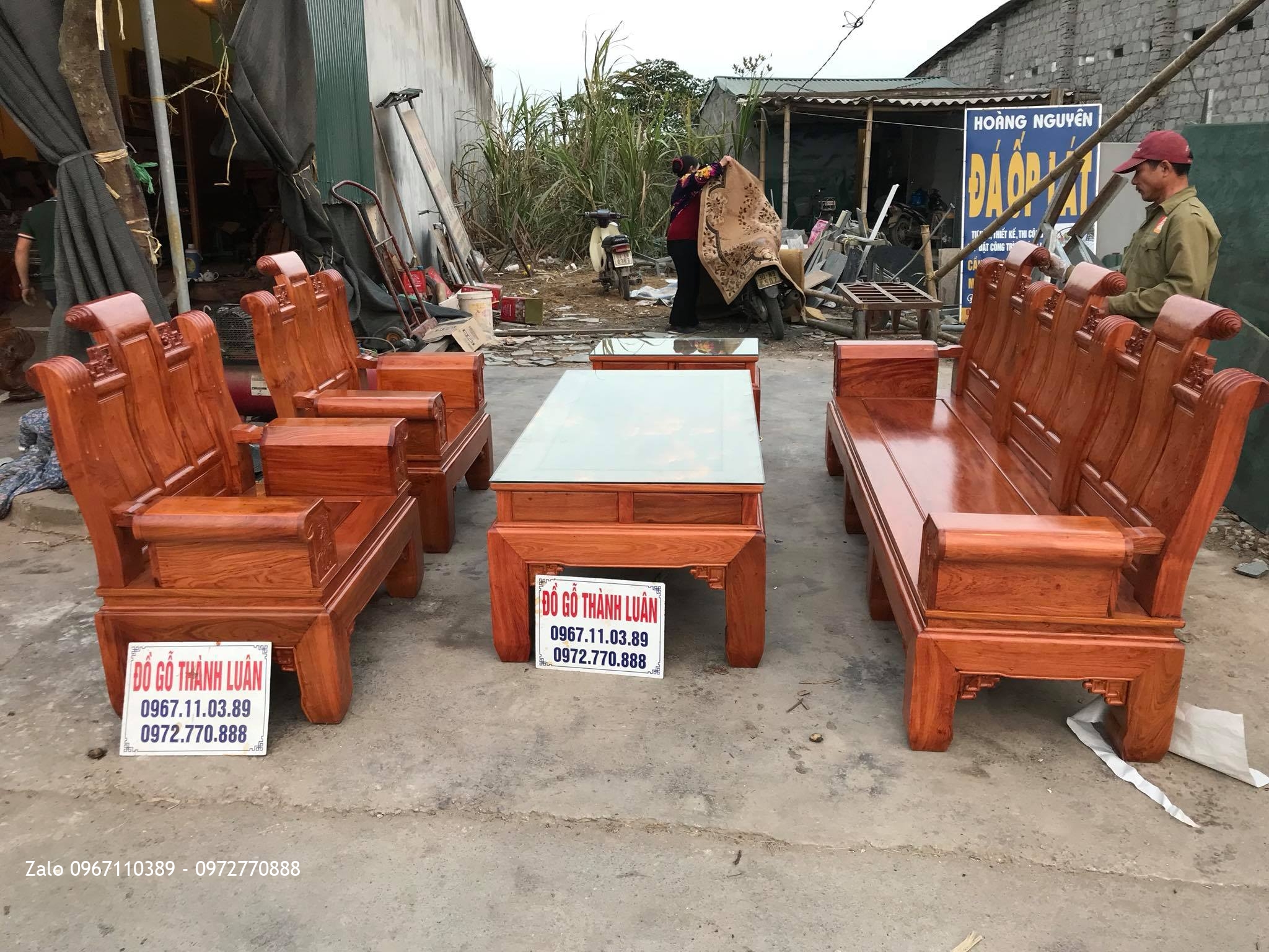 Bộ Ghế Âu Á Hộp Gỗ Hương Đá Nam Phi VÍP, A Hiếu Hải Dương