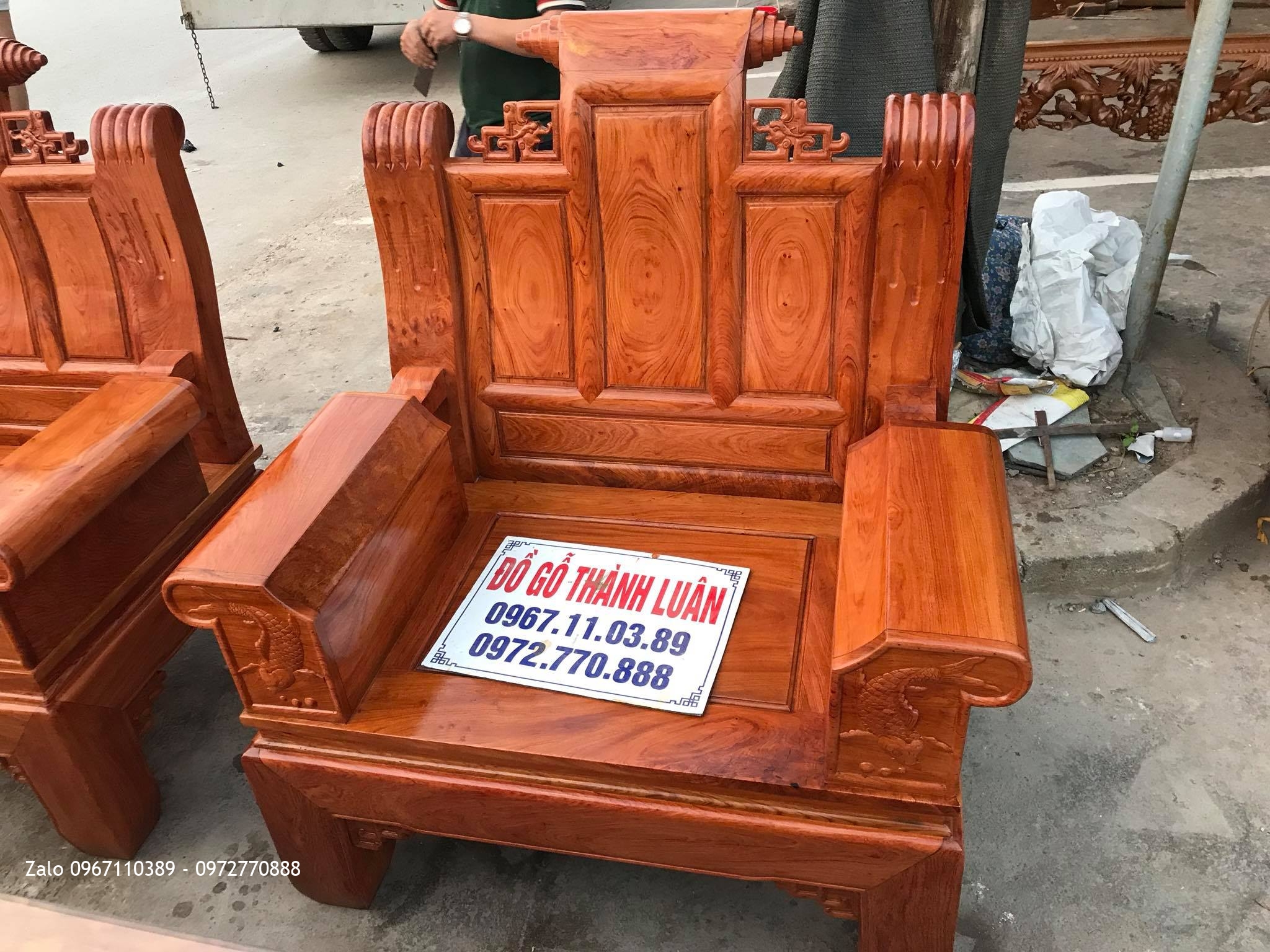 Bộ Ghế Âu Á Hộp Gỗ Hương Đá Nam Phi VÍP, A Hiếu Hải Dương,