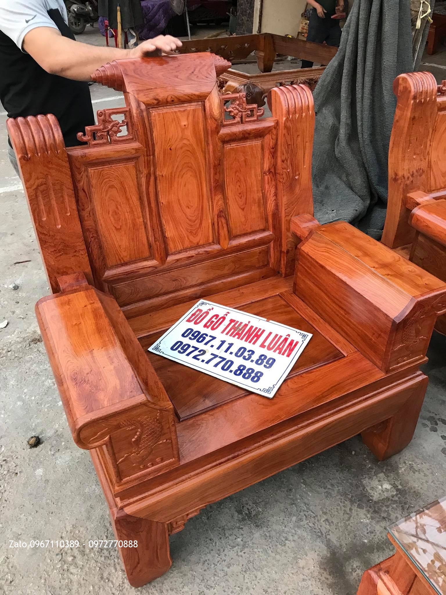 Bộ Ghế Âu Á Hộp Gỗ Hương Đá Nam Phi VÍP, A Hiếu Hải Dương,