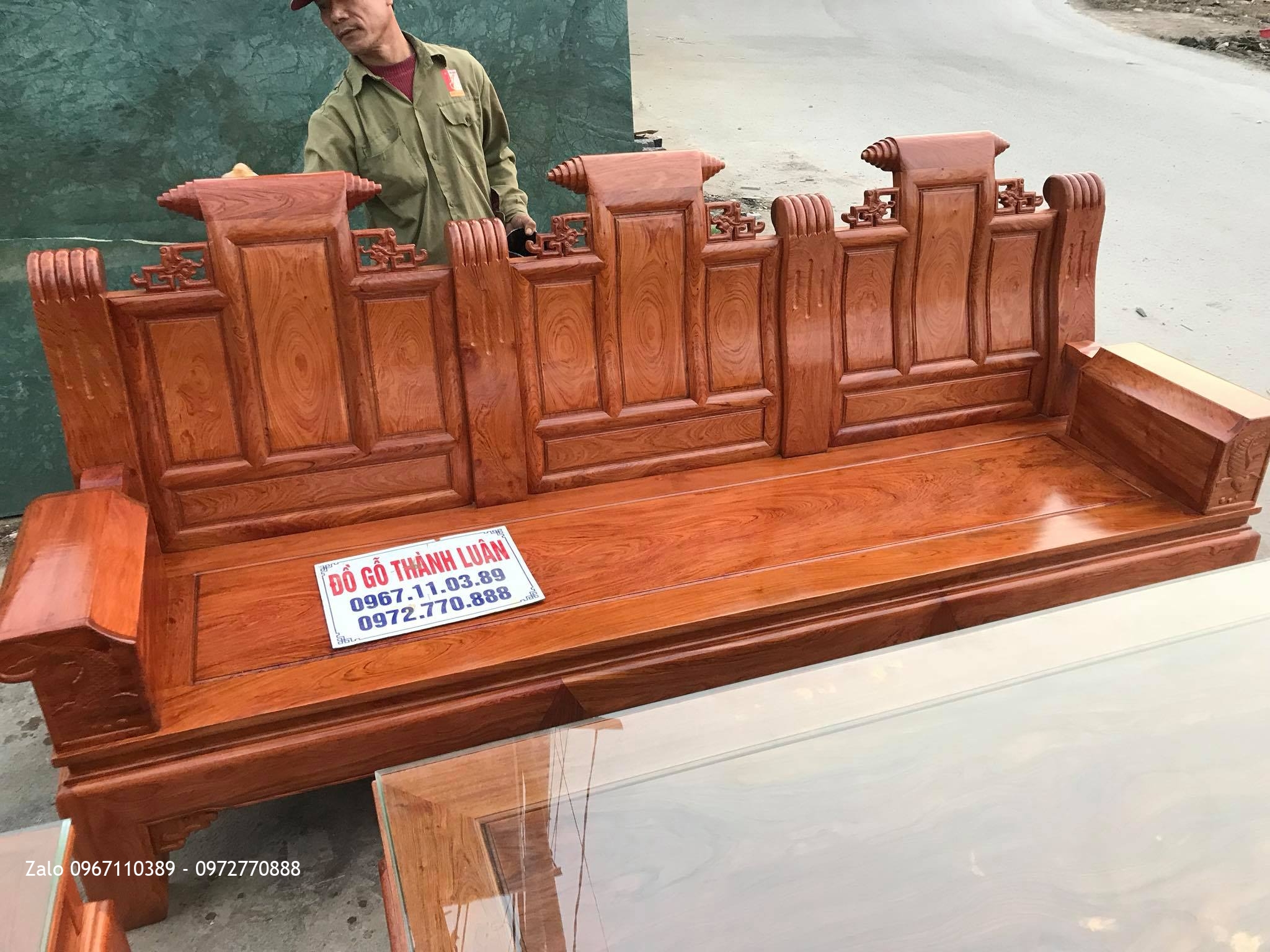 Bộ Ghế Âu Á Hộp Gỗ Hương Đá Nam Phi VÍP, A Hiếu Hải Dương.