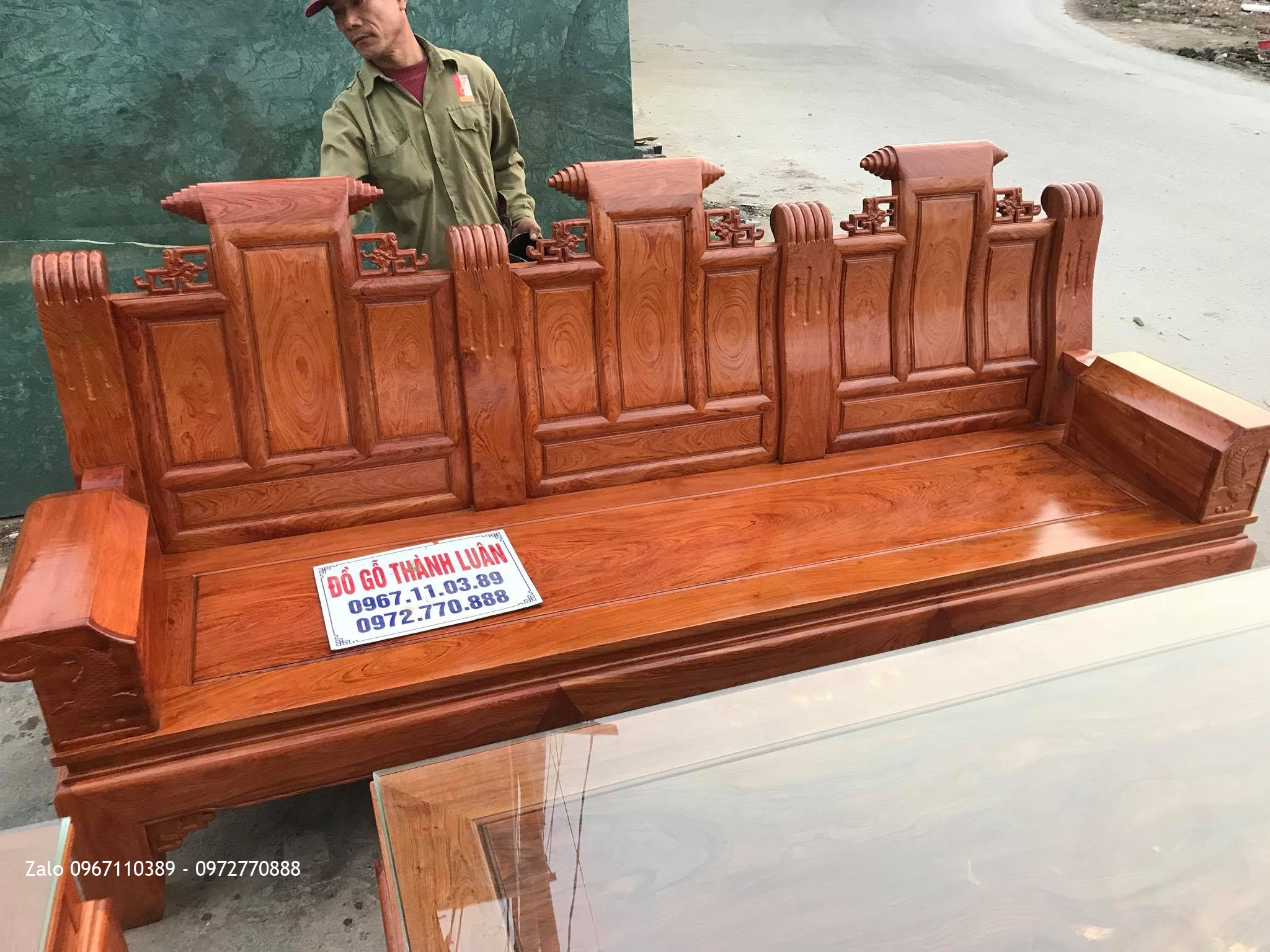 Bộ Ghế Âu Á Hộp Gỗ Hương Đá Nam Phi VÍP, A Hiếu Hải Dương.