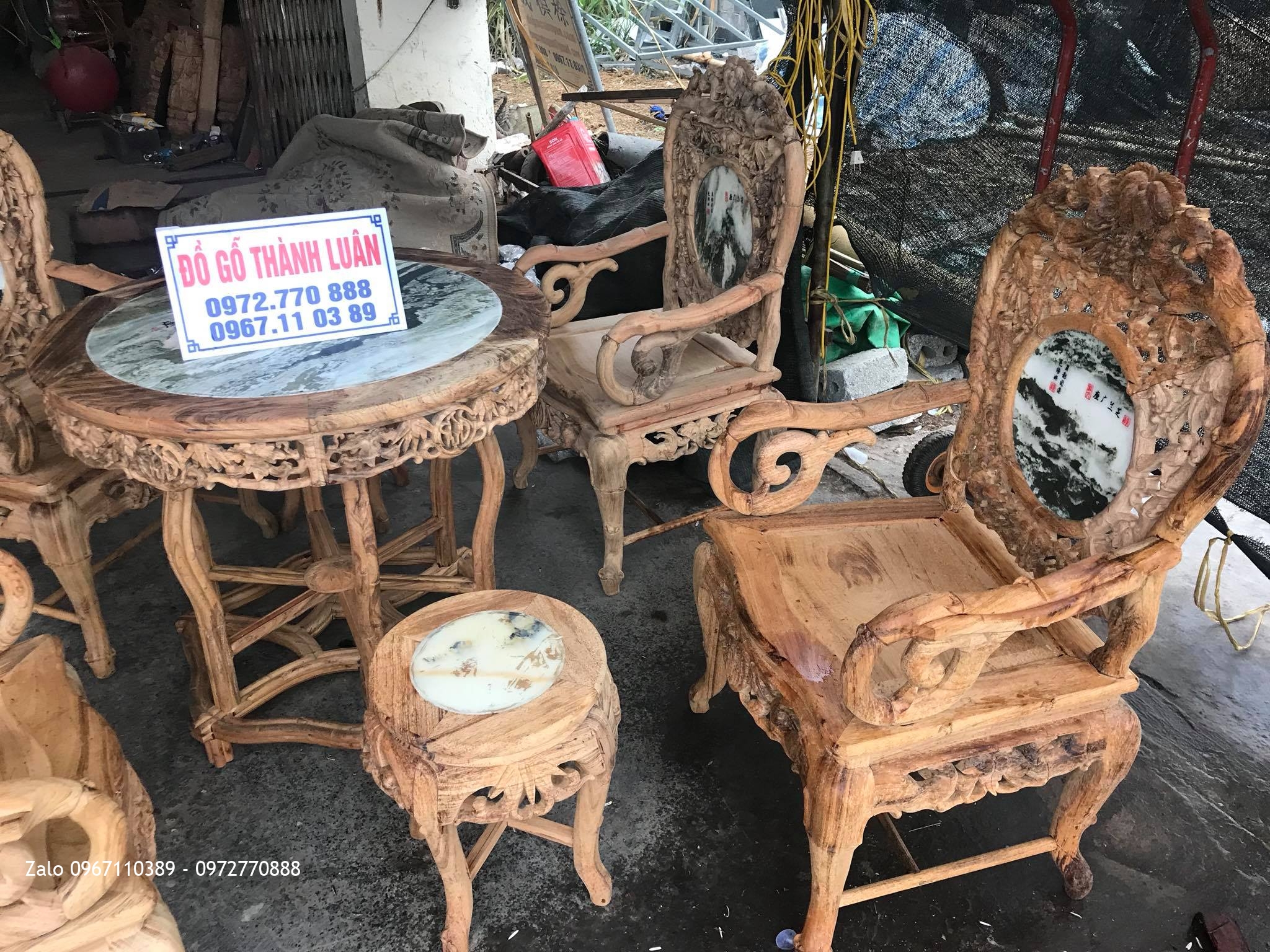 2 Bộ Ghế Trúc Nam Gỗ Gụ Ta Quảng Bình Vân Víp