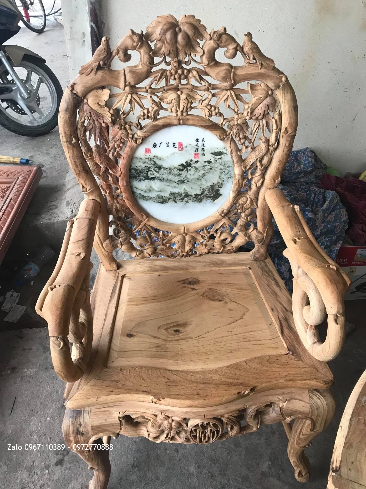 2 Bộ Ghế Trúc Nam Gỗ Gụ Ta Quảng Bình Vân Víp,