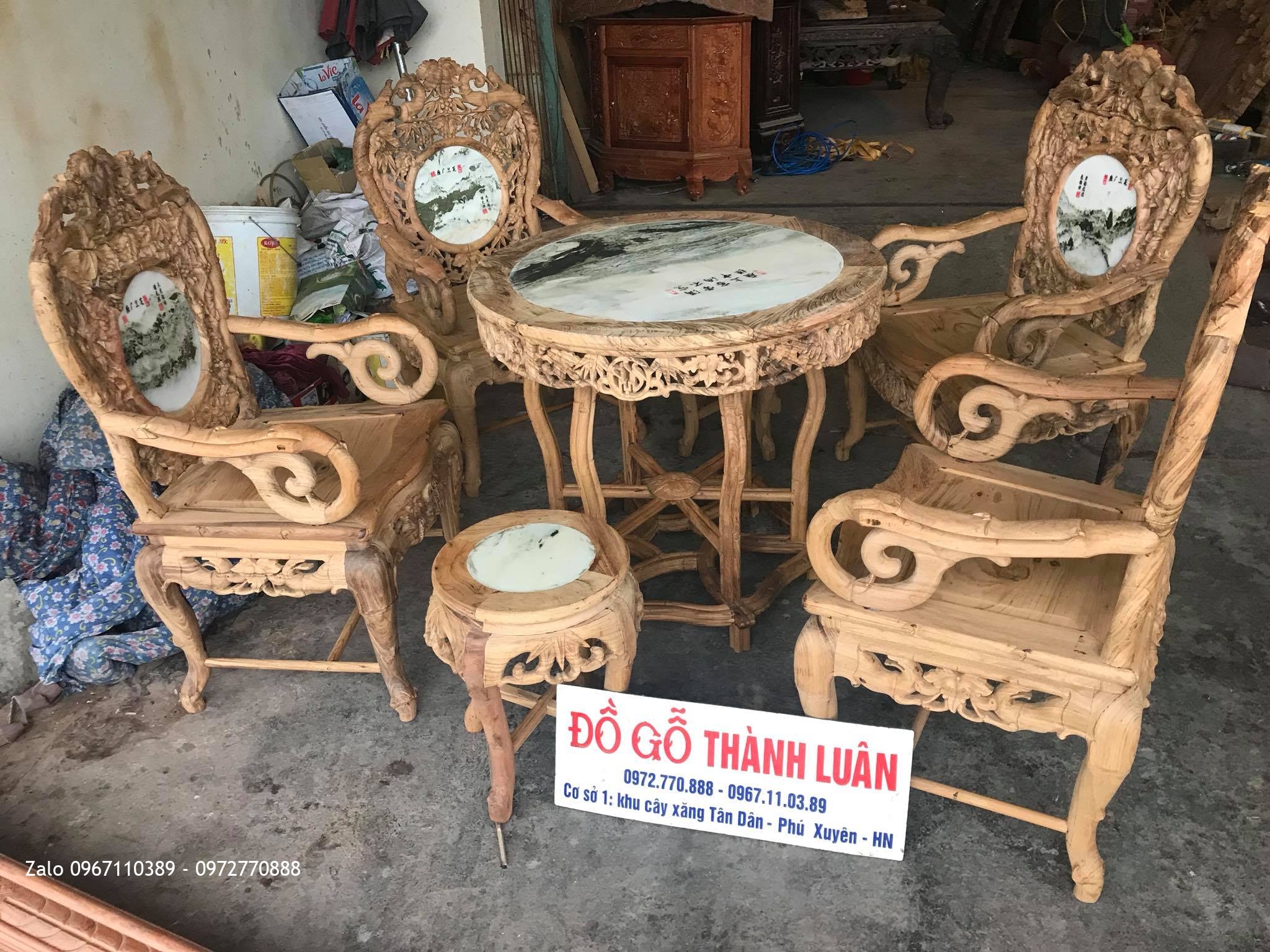 2 Bộ Ghế Trúc Nam Gỗ Gụ Ta Quảng Bình Vân Víp.