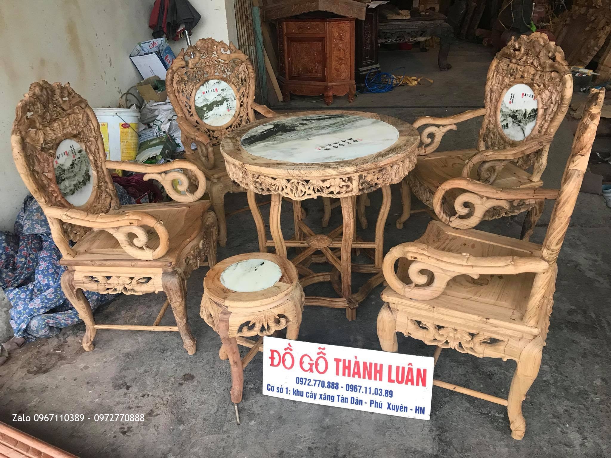 2 Bộ Ghế Trúc Nam Gỗ Gụ Ta Quảng Bình Vân Víp.