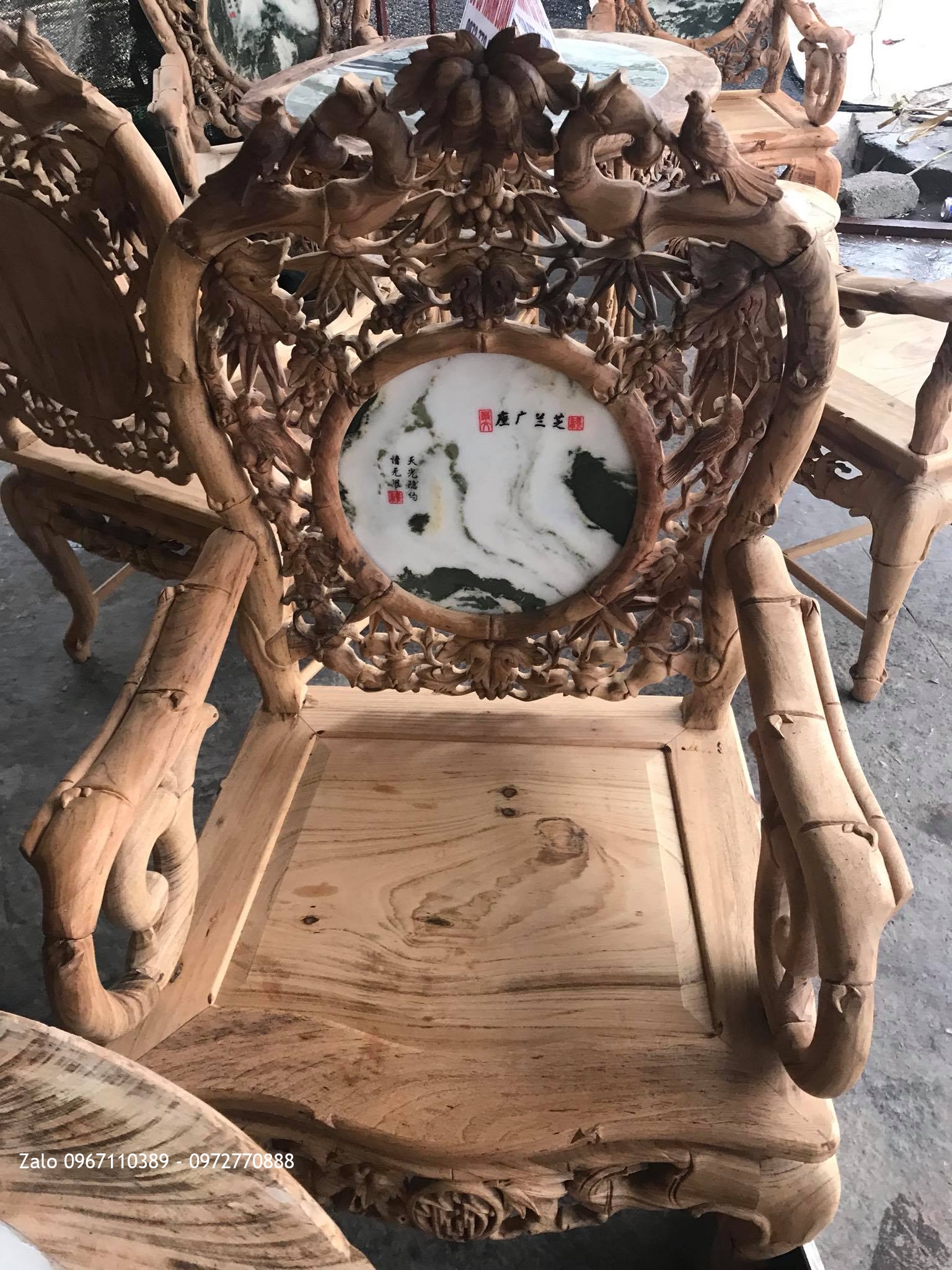 2 Bộ Ghế Trúc Nam Gỗ Gụ Ta Quảng Bình Vân Víp: