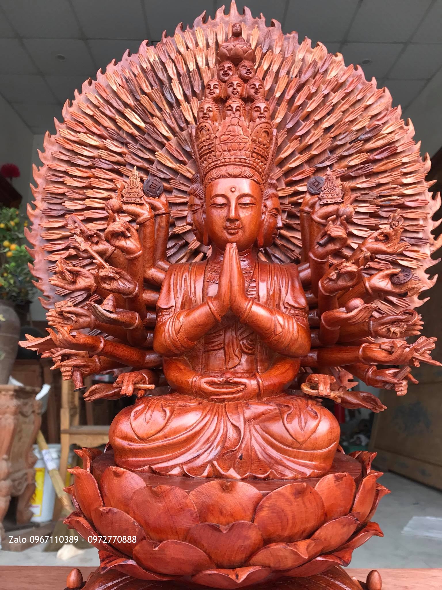 Pho Tượng Nghìn Mắt Nghìn Tay Gỗ Hương Đá Nam Phi...