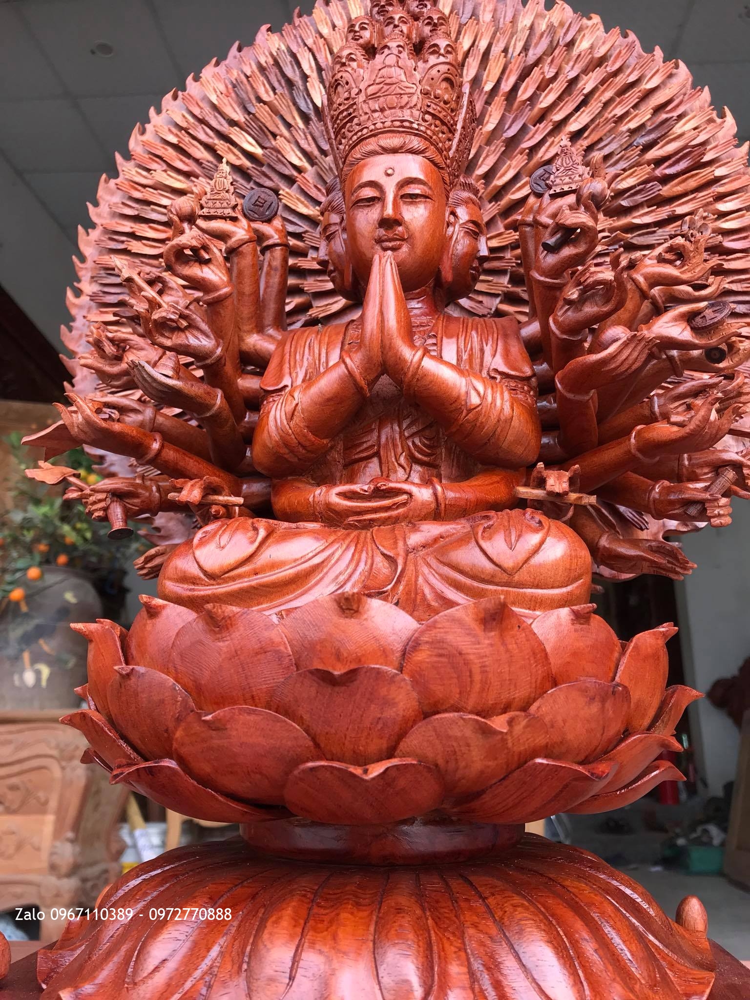 Pho Tượng Nghìn Mắt Nghìn Tay Gỗ Hương Đá Nam Phi: