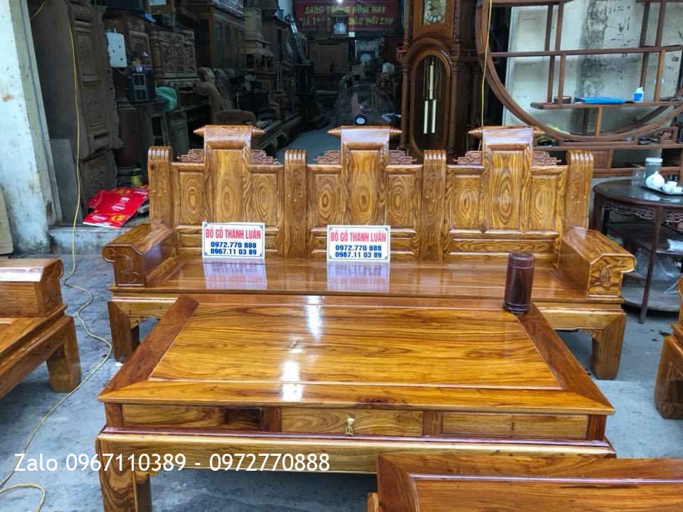 Bộ Âu Á Hộp Gỗ Hương Vân Đỏ Nam Phi, Khách Hải Phòng.