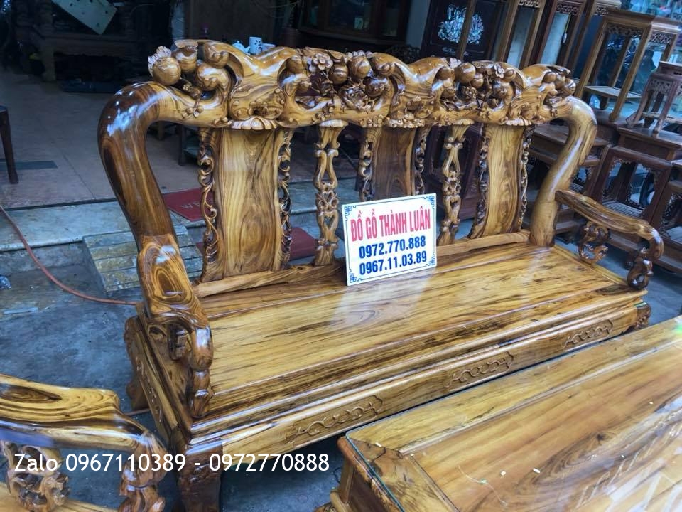 Bộ Ghế Gụ Ta Quảng Bình Chọn Vân. Khách Hải Phòng::