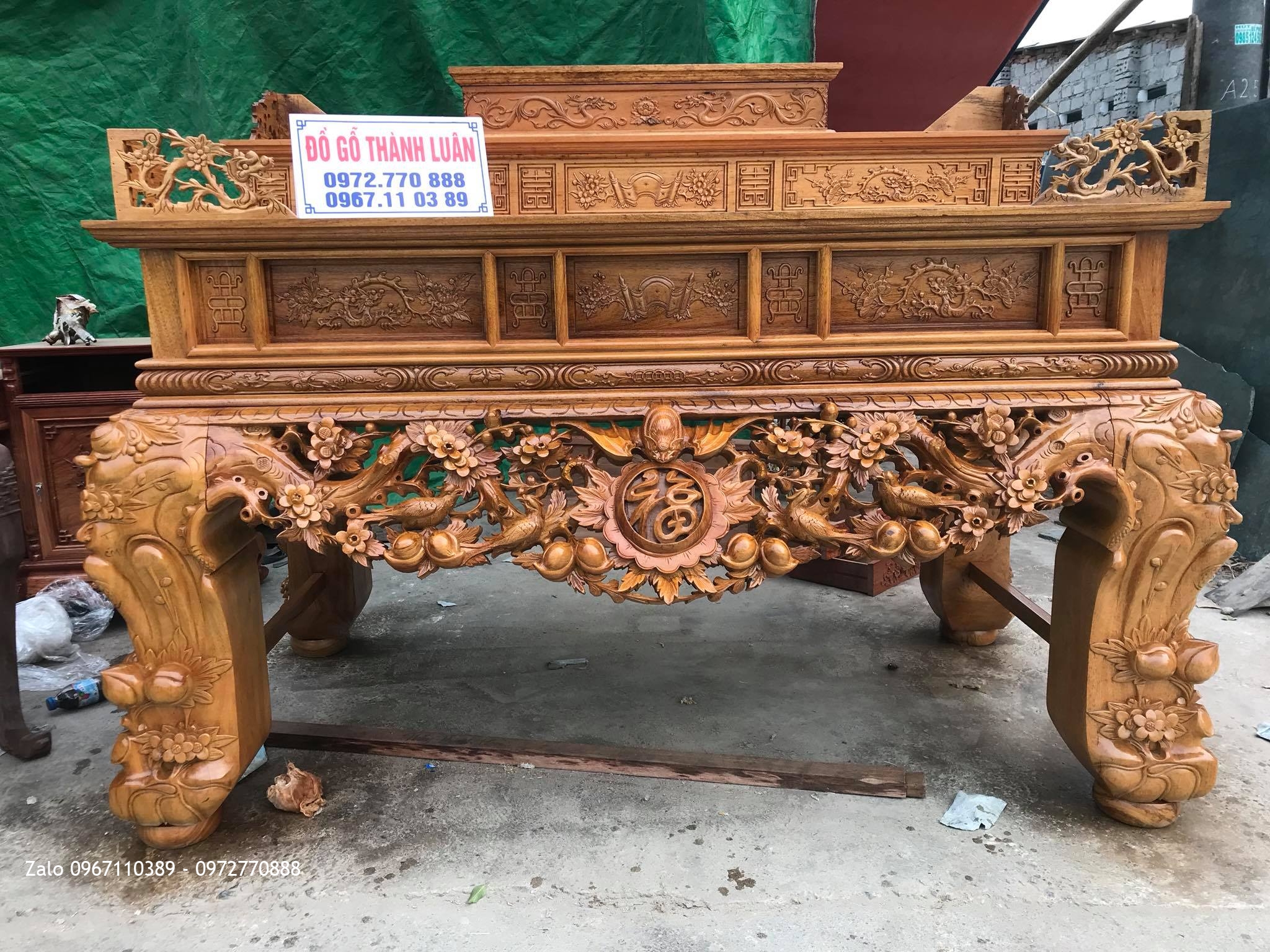 Sập Thờ Mai Điểu Tam Cấp Gỗ Gụ, Chị Thuý Thanh Hoá