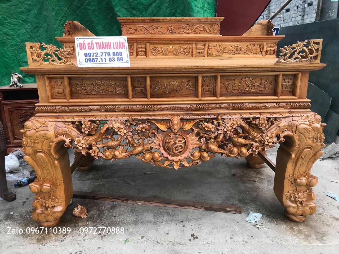 Sập Thờ Mai Điểu Tam Cấp Gỗ Gụ, Chị Thuý Thanh Hoá