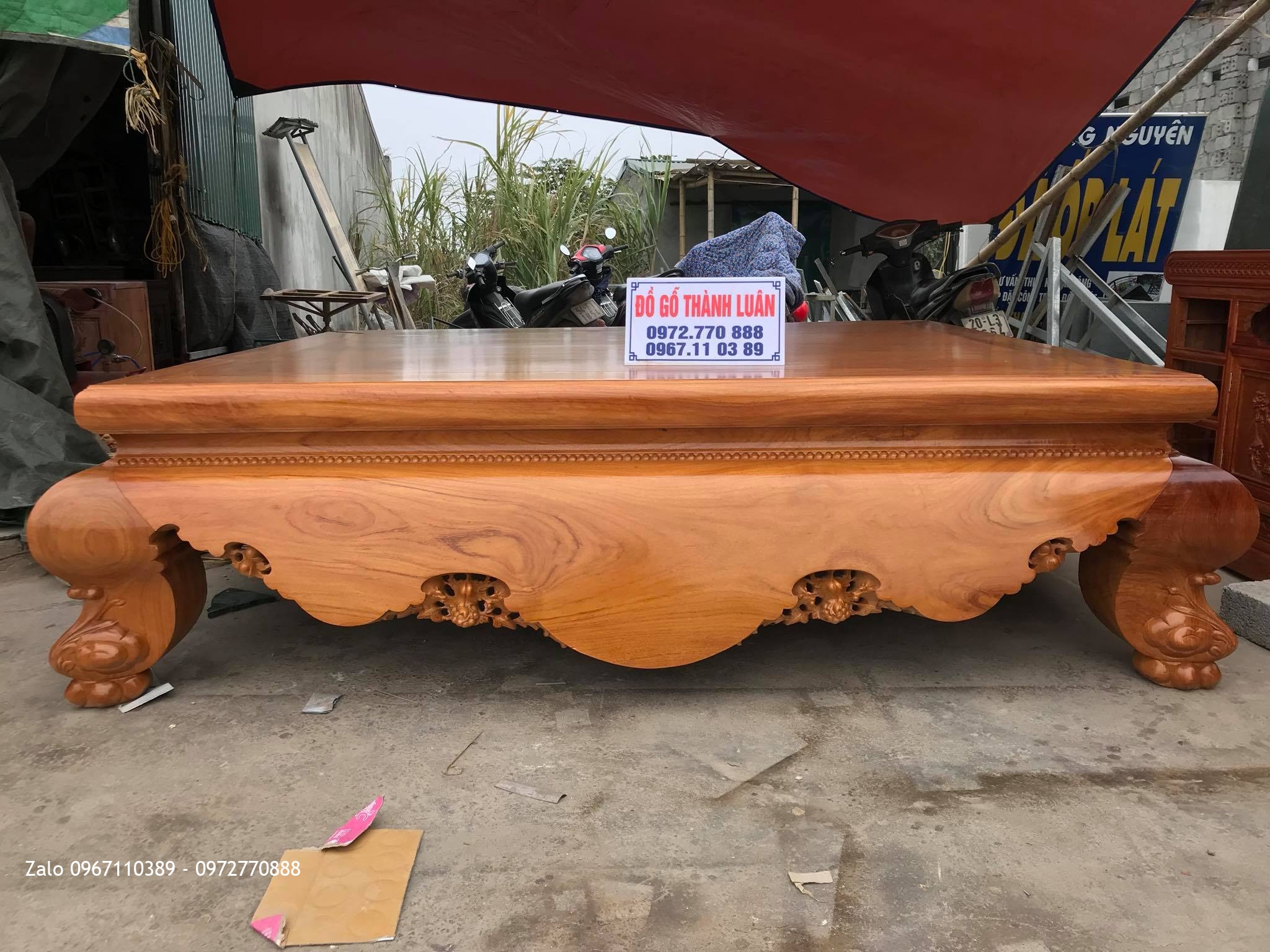 Sập Gỗ Gõ Đỏ 1m8 x 2m2, Chú Ninh Vĩnh Yên