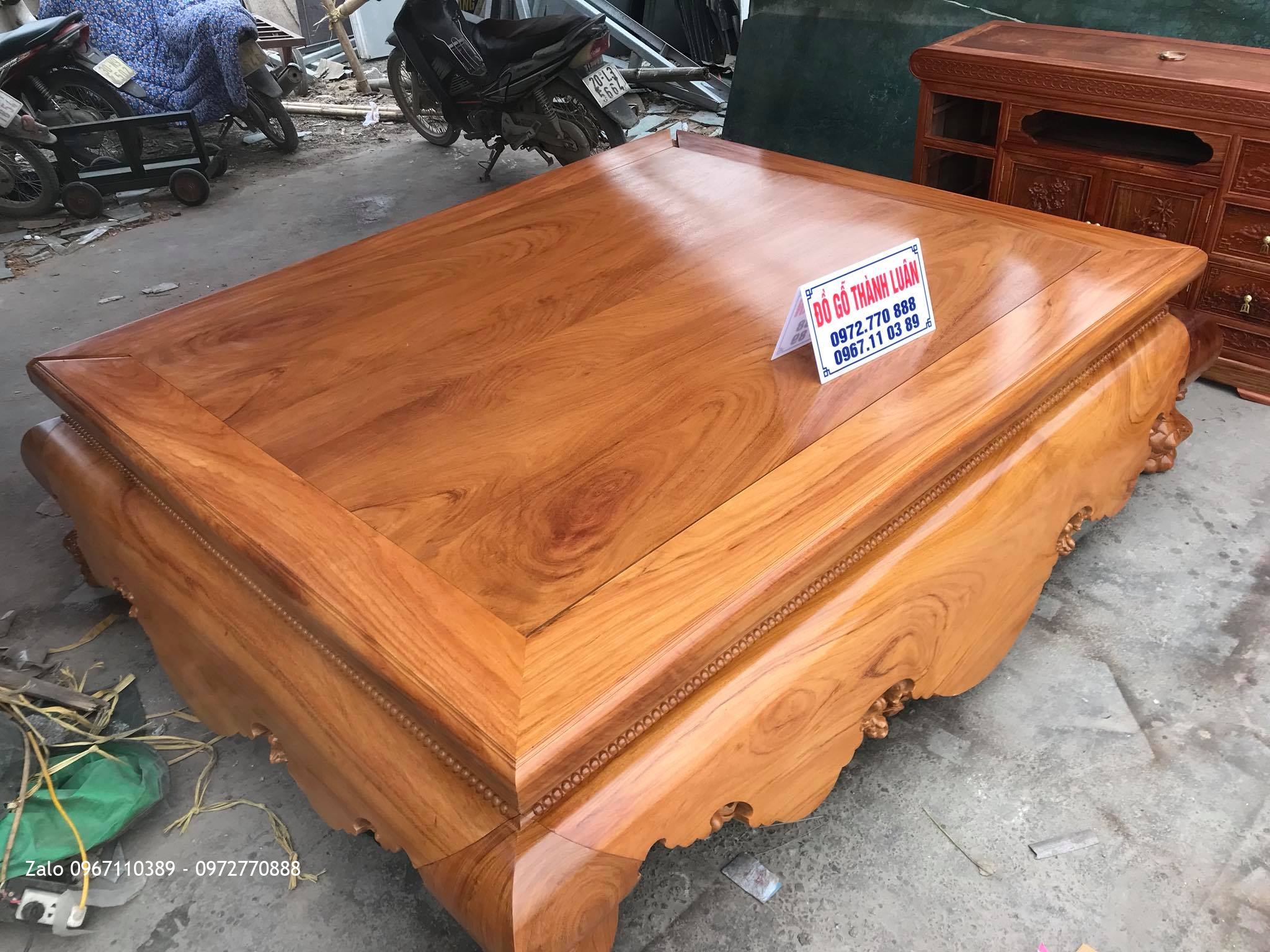 Sập Gỗ Gõ Đỏ 1m8 x 2m2, Chú Ninh Vĩnh Yên,