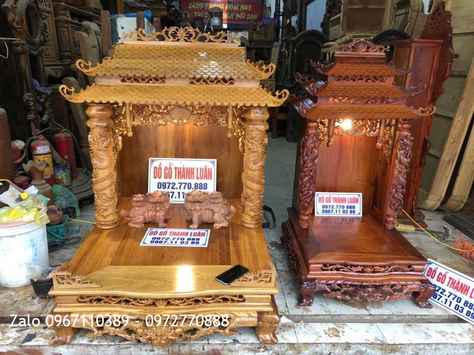 Bàn Thờ Thần Tài Gỗ Gụ Và Gỗ Hương - Khách Hải Phòng