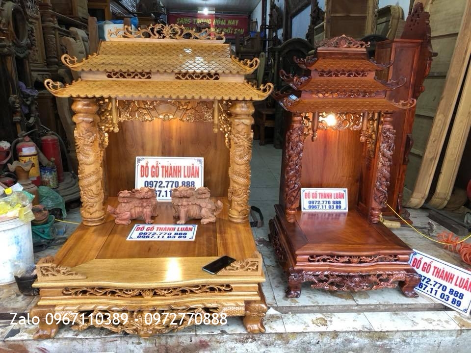 Bàn Thờ Thần Tài Gỗ Gụ Và Gỗ Hương - Khách Hải Phòng