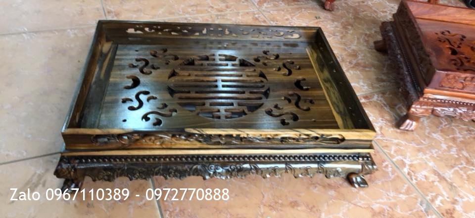 Khay Trà Và Khay Bánh Kẹo Gỗ Trắc Và Gỗ Hương,
