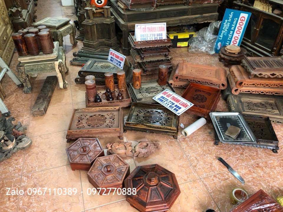 Khay Trà Và Khay Bánh Kẹo Gỗ Trắc Và Gỗ Hương,