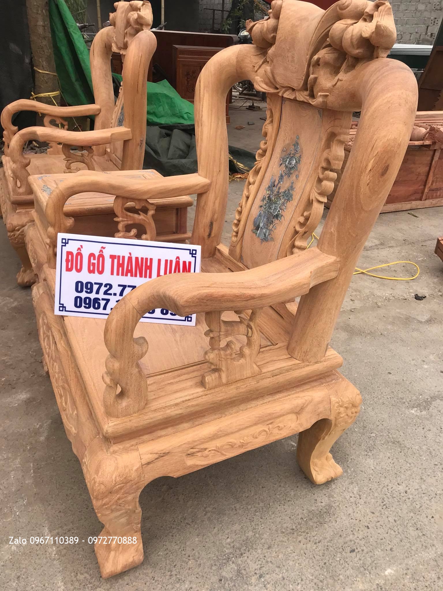 Bộ Bàn Ghế Minh Quốc Đào Gỗ Gõ Đỏ, A Tiến Vũng Tàu,