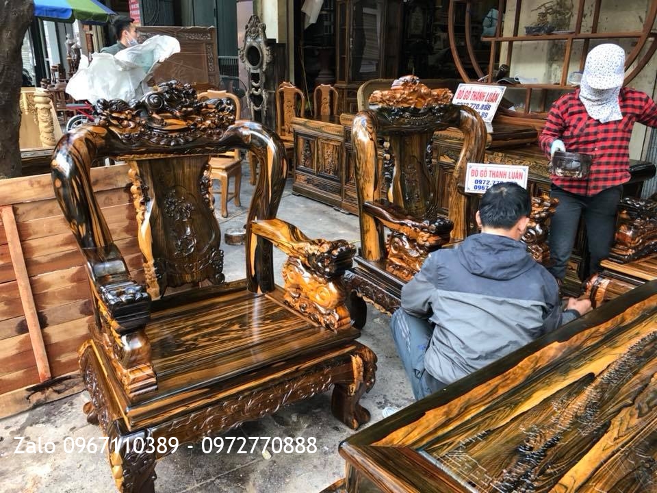 Tủ Kệ TiVi, Bộ Minh Quốc Nghê Gỗ Mun, A Tuấn Anh Quảng Ninh,,