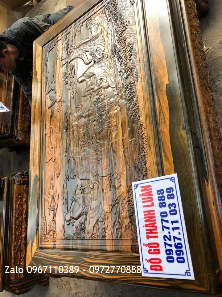 Tủ Kệ TiVi, Bộ Minh Quốc Nghê Gỗ Mun, A Tuấn Anh Quảng Ninh.