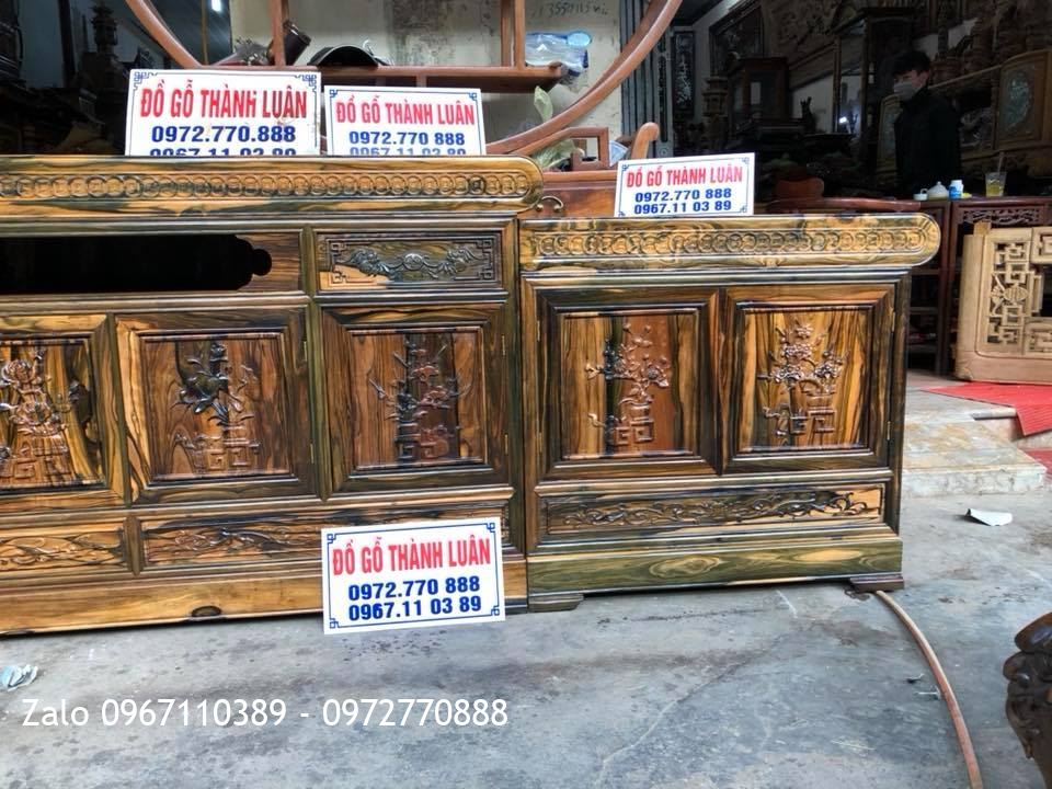 Tủ Kệ TiVi, Bộ Minh Quốc Nghê Gỗ Mun, A Tuấn Anh Quảng Ninh: