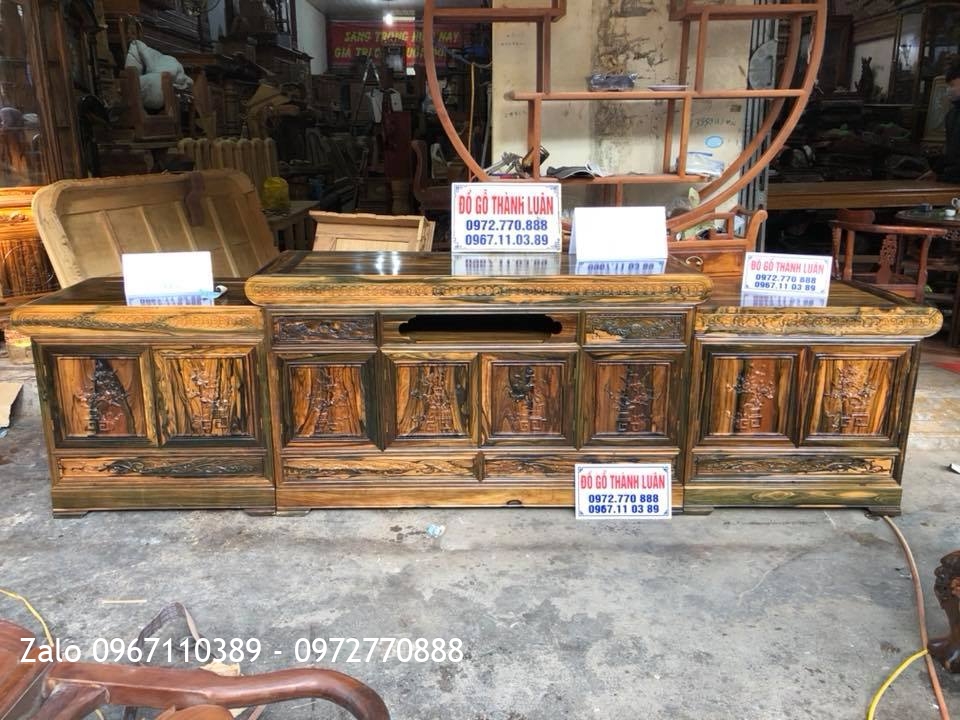 Tủ Kệ TiVi, Bộ Minh Quốc Nghê Gỗ Mun, A Tuấn Anh Quảng Ninh:.