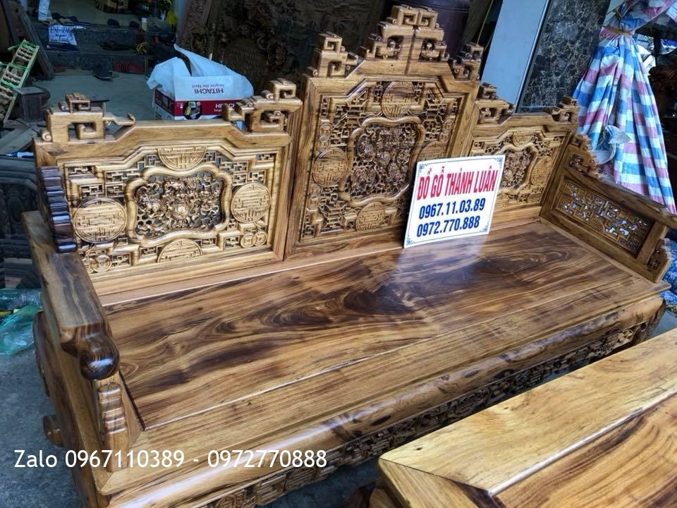 Trường Kỷ Huế Ngũ Lân Và Tủ Rượu Gỗ Gụ, Khách Thanh Hoá,