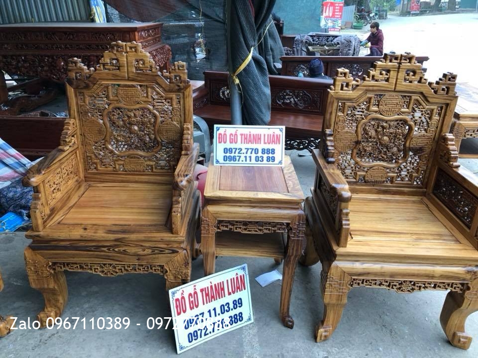 Trường Kỷ Huế Ngũ Lân Và Tủ Rượu Gỗ Gụ, Khách Thanh Hoá.