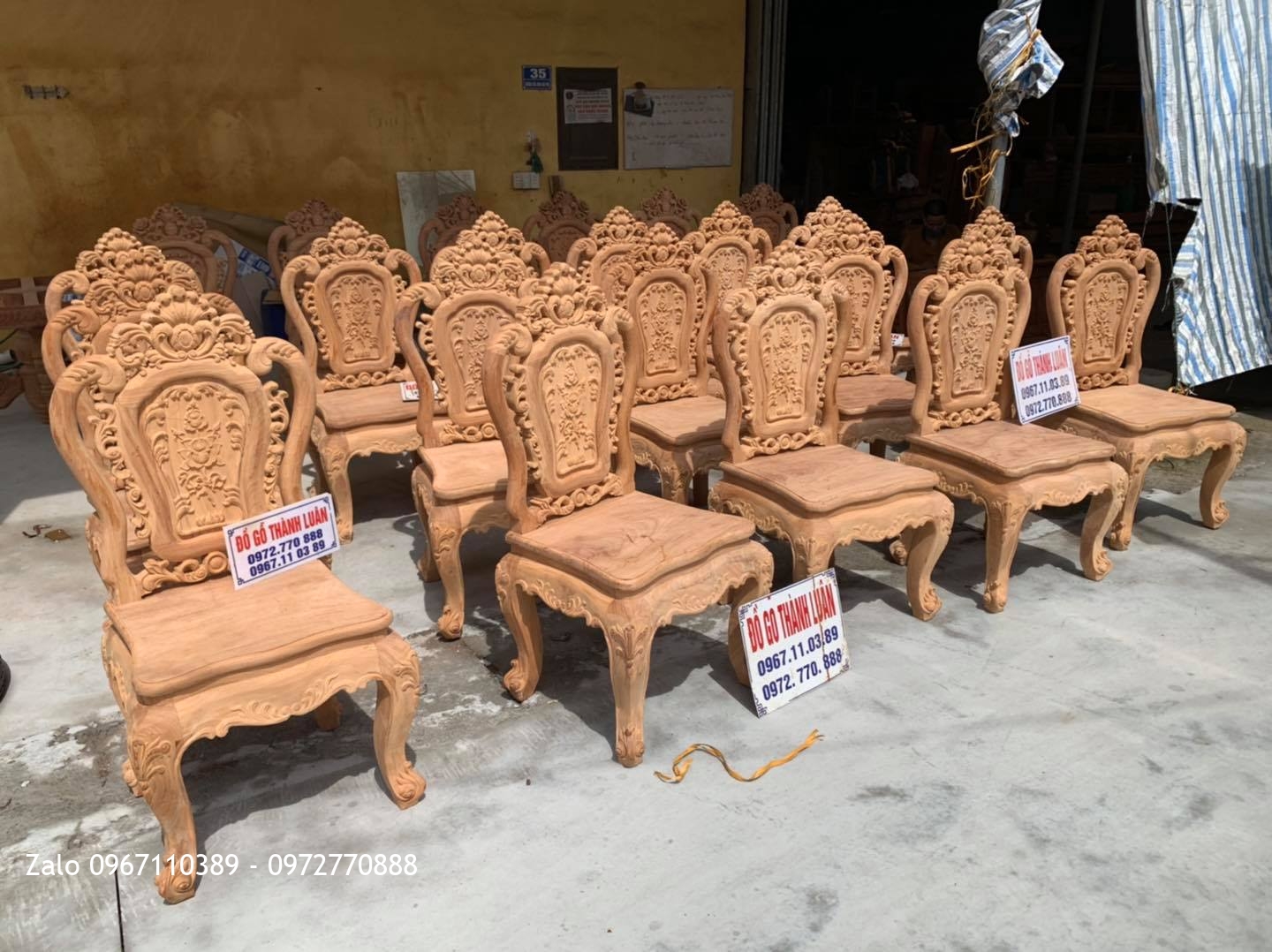 Lô Ghế Ăn Mẫu Hoa Lan Tây Gỗ Hương Và Gỗ Gõ Đỏ Siêu Víp