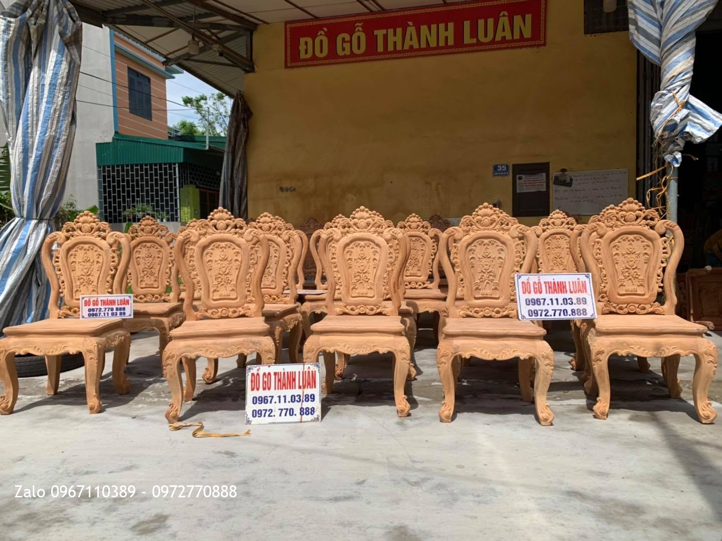 Lô Ghế Ăn Mẫu Hoa Lan Tây Gỗ Hương Và Gỗ Gõ Đỏ Siêu Víp.