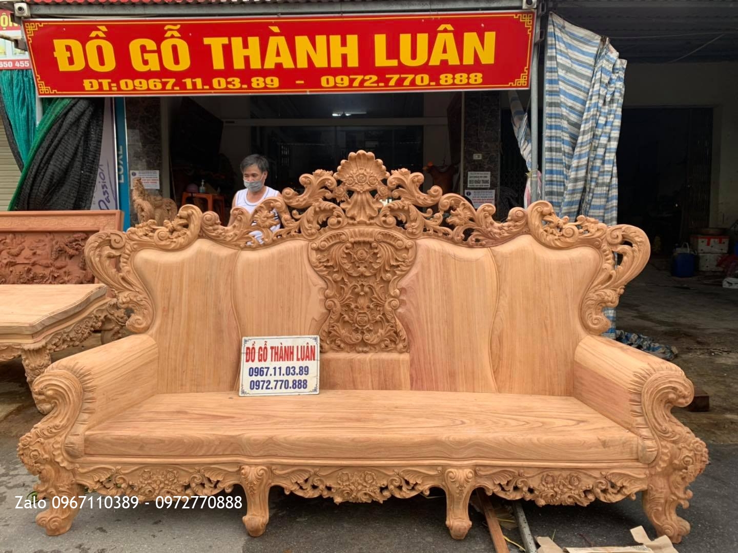 Bộ Ghế Hoàng Gia Gỗ Gõ Đỏ Siêu Víp 6 Món. A Khiêm Tứ Kỳ Hải Dương