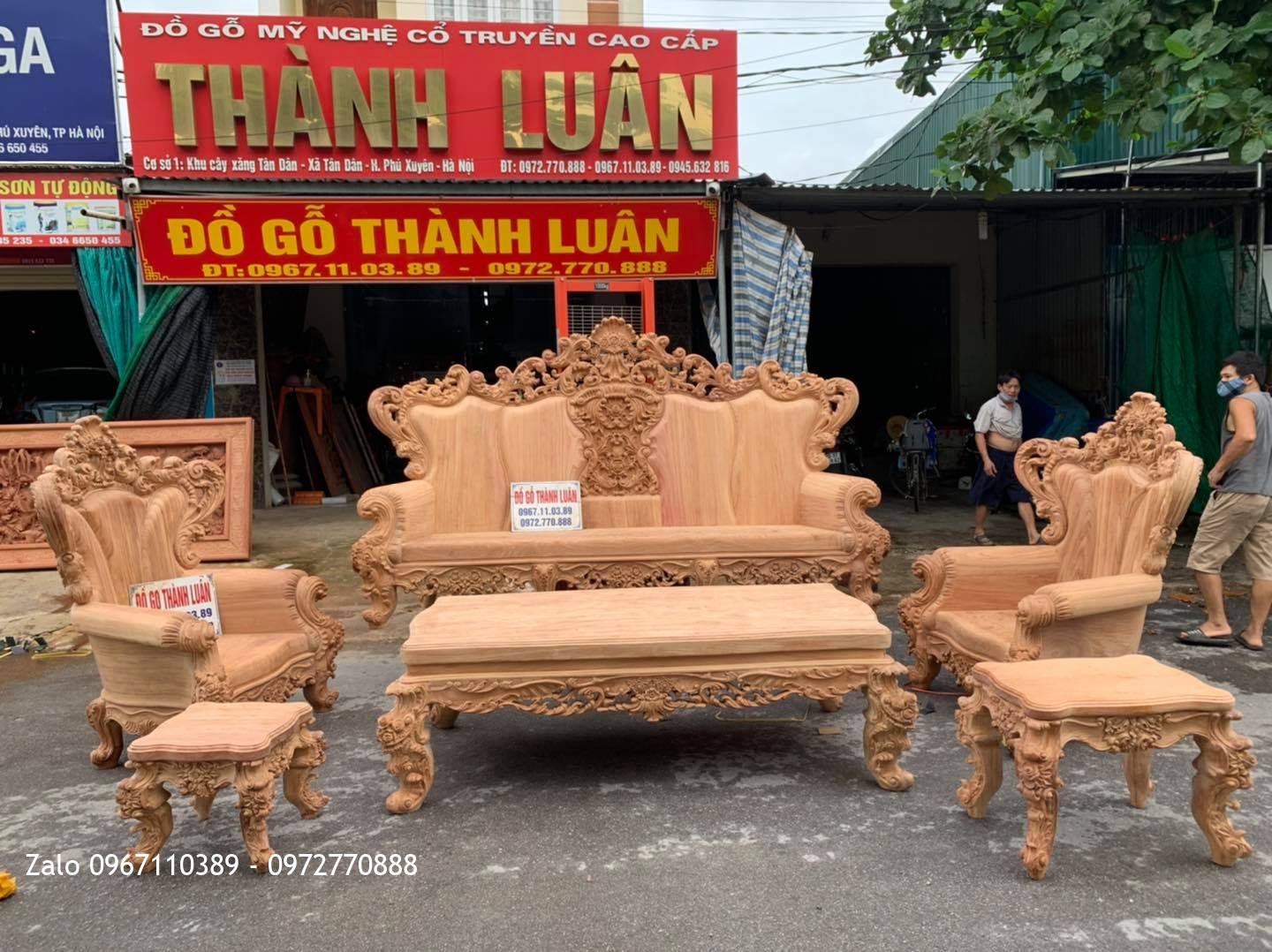 Bộ Ghế Hoàng Gia Gỗ Gõ Đỏ Siêu Víp 6 Món. A Khiêm Tứ Kỳ Hải Dương,