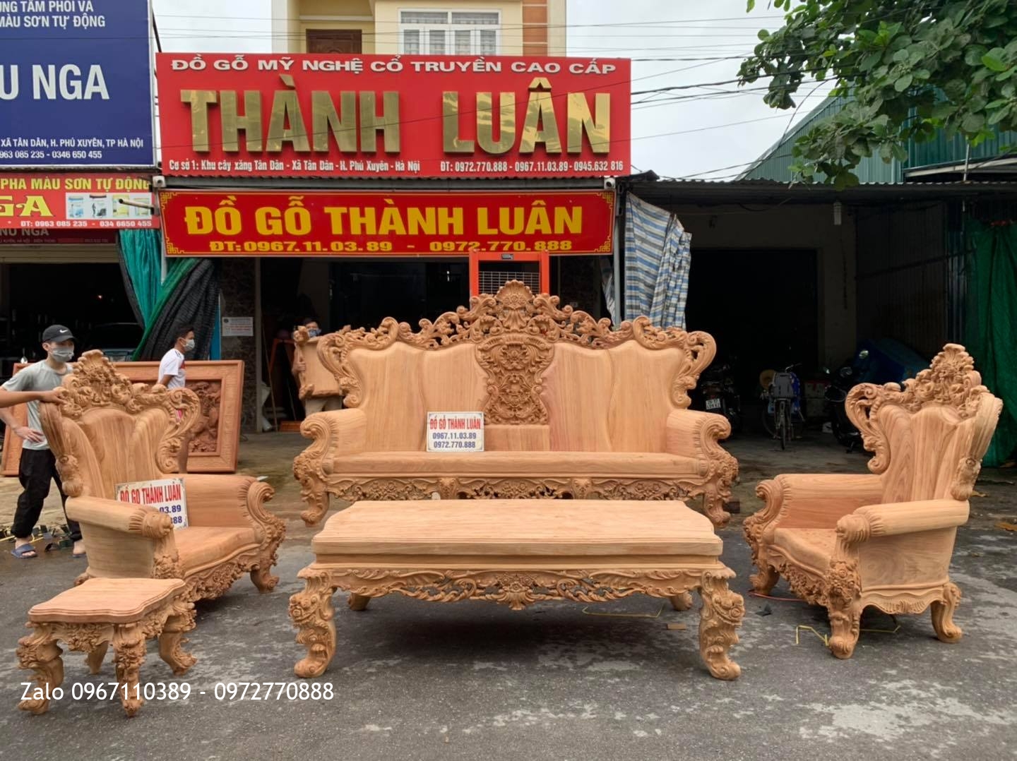 Bộ Ghế Hoàng Gia Gỗ Gõ Đỏ Siêu Víp 6 Món. A Khiêm Tứ Kỳ Hải Dương.